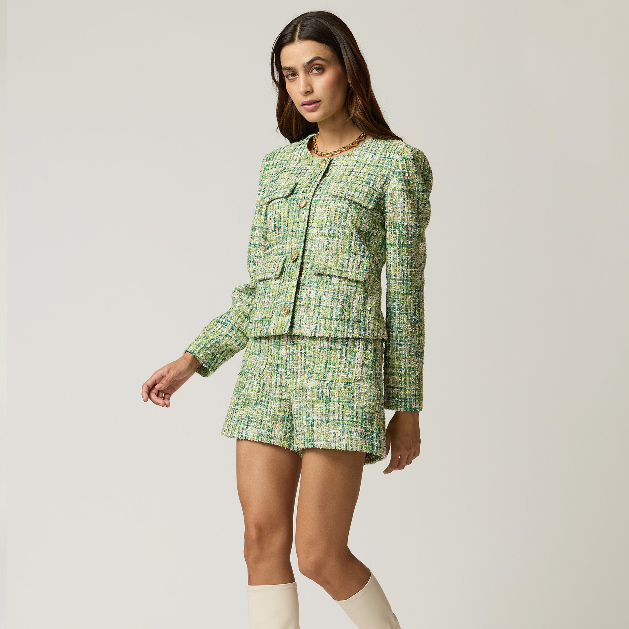 Saco para mujer Verde Estampado