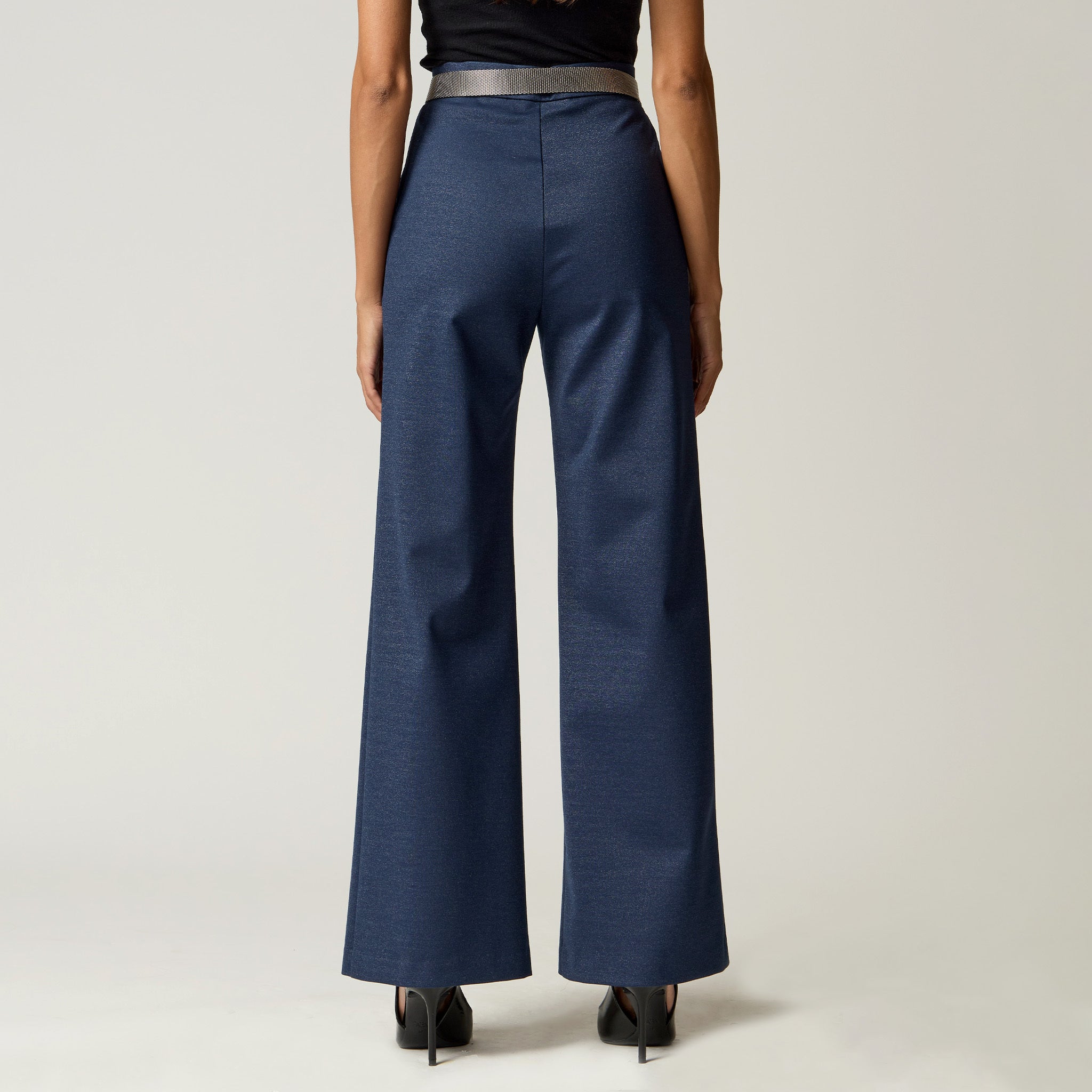 Pantalón con Lurex Azul