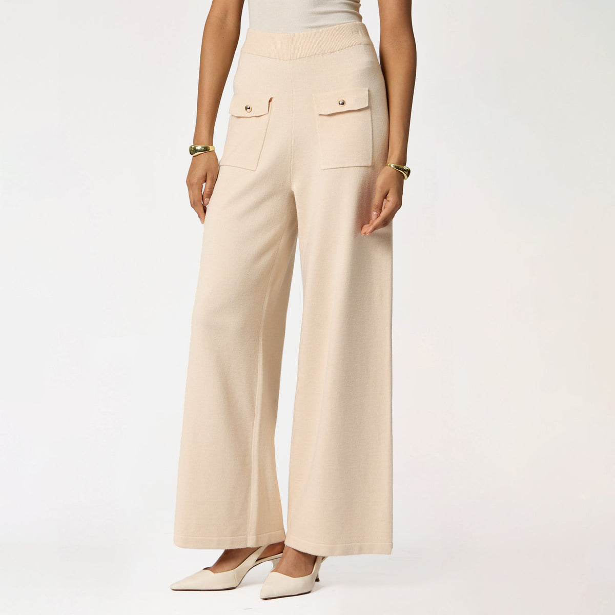 Pantalón Crema de Punto