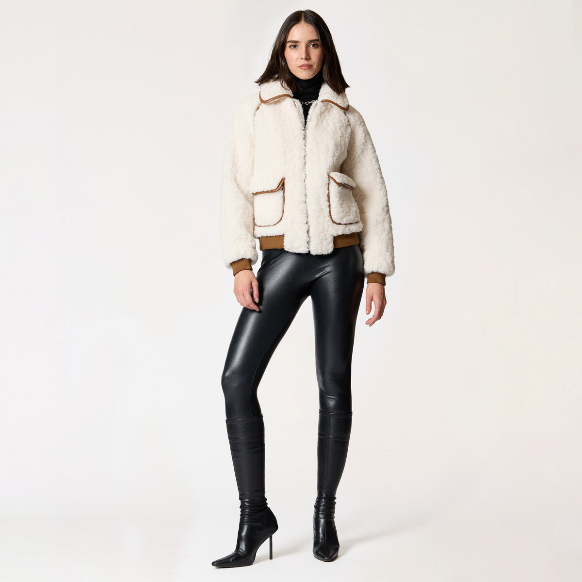 Chamarra Hueso Bomber