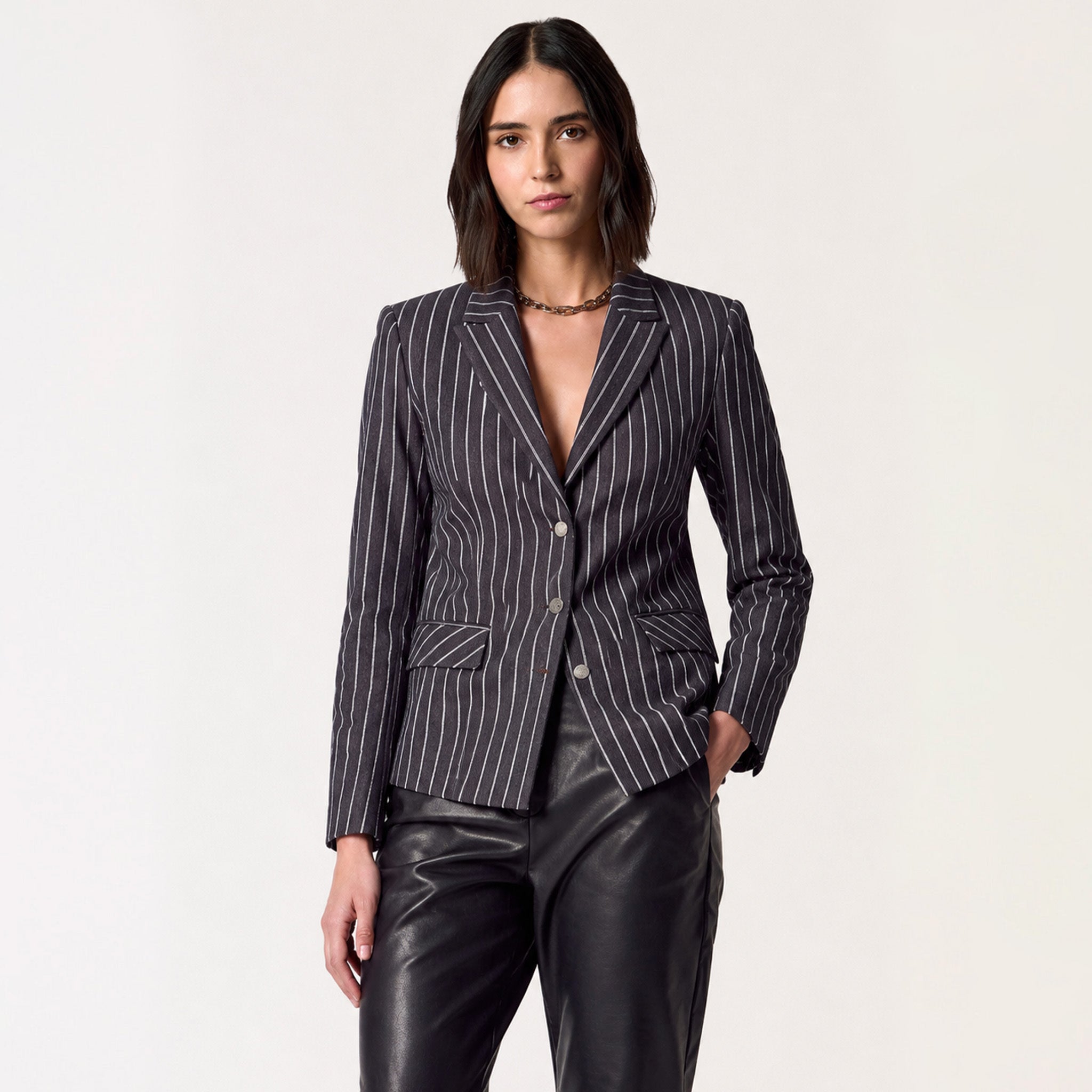 Saco Oxford a Rayas