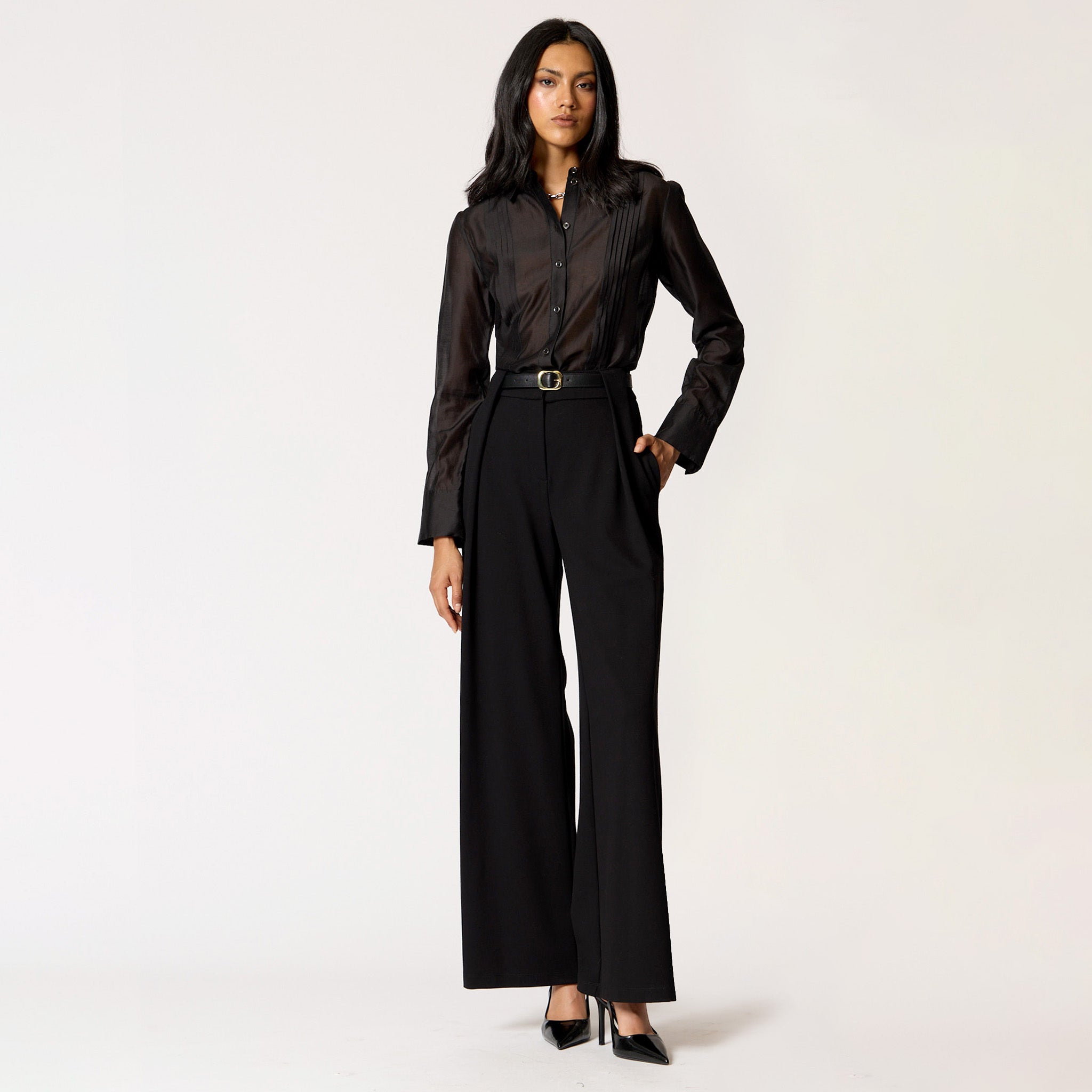 Blusa Camisera Negra