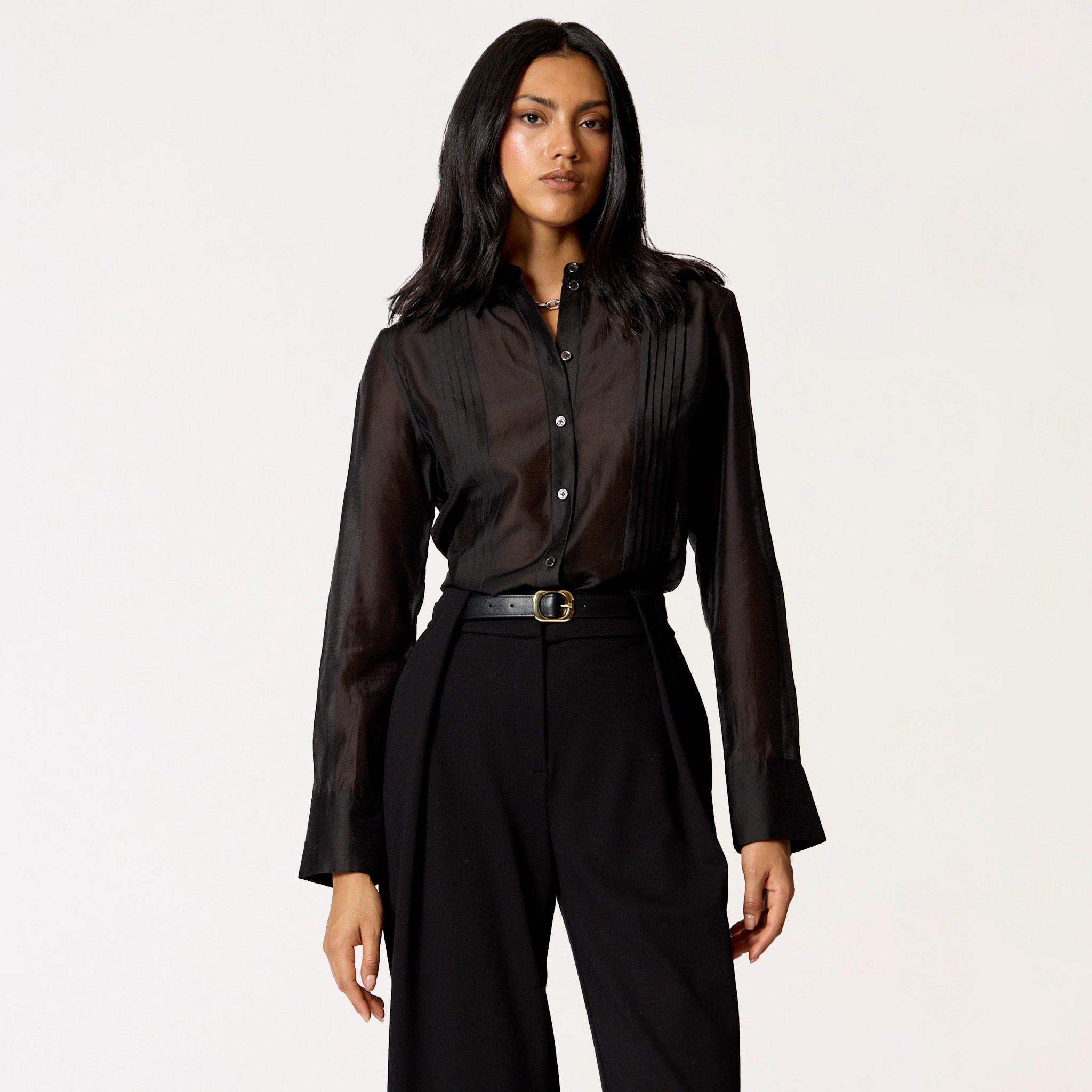 Blusa Camisera Negra