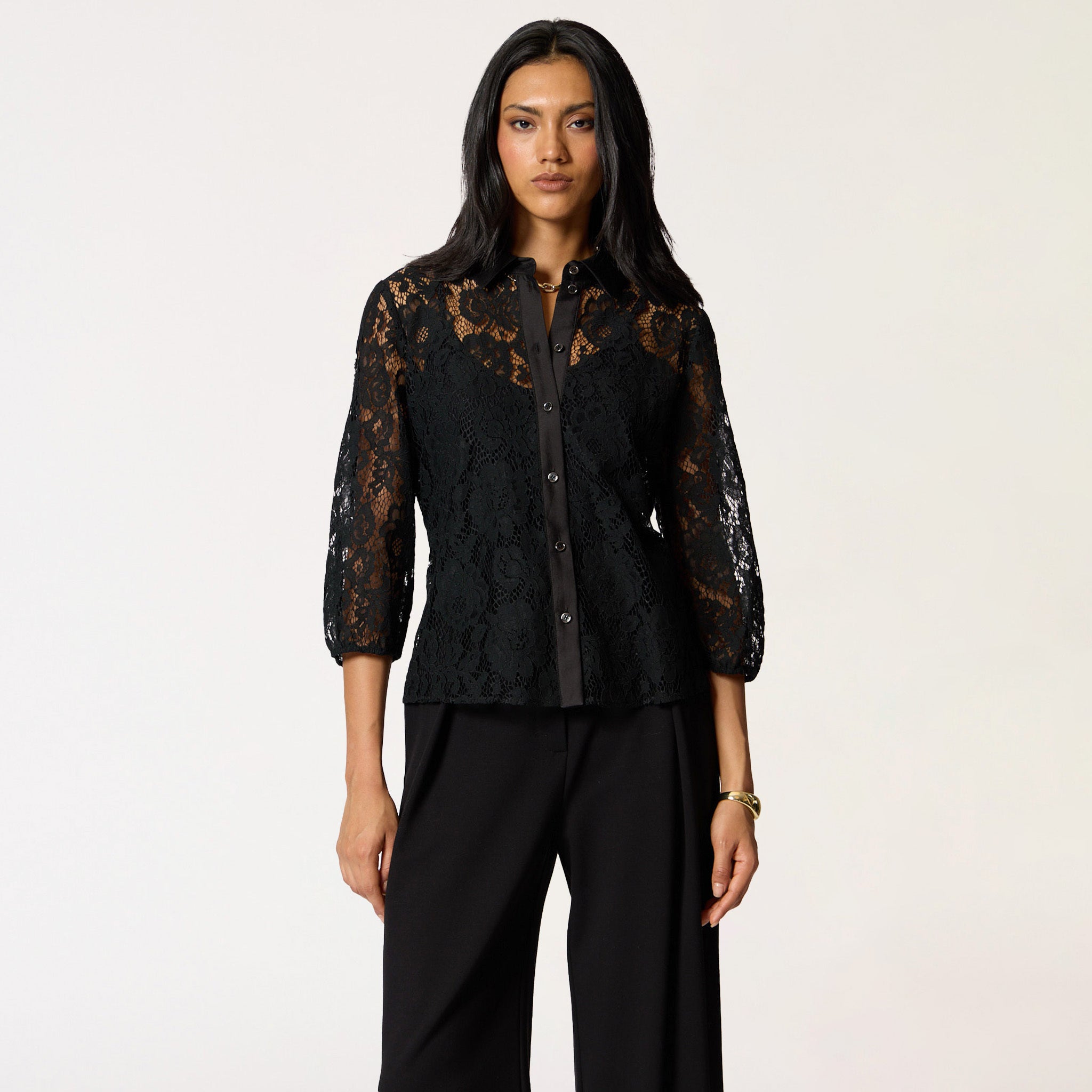 Blusa Encaje Negro
