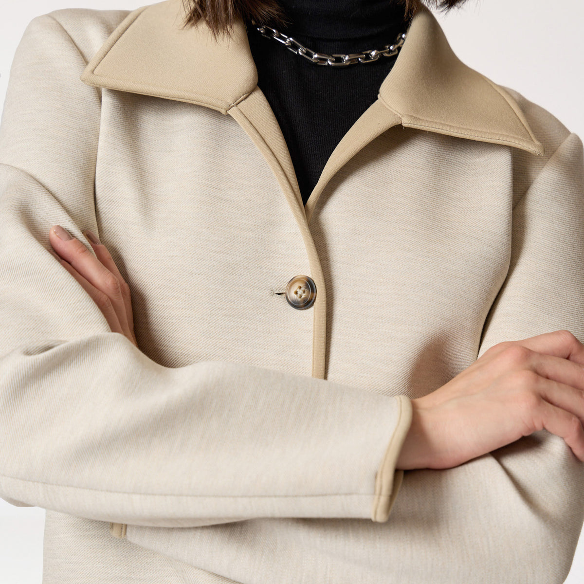 Abrigo Liso Beige