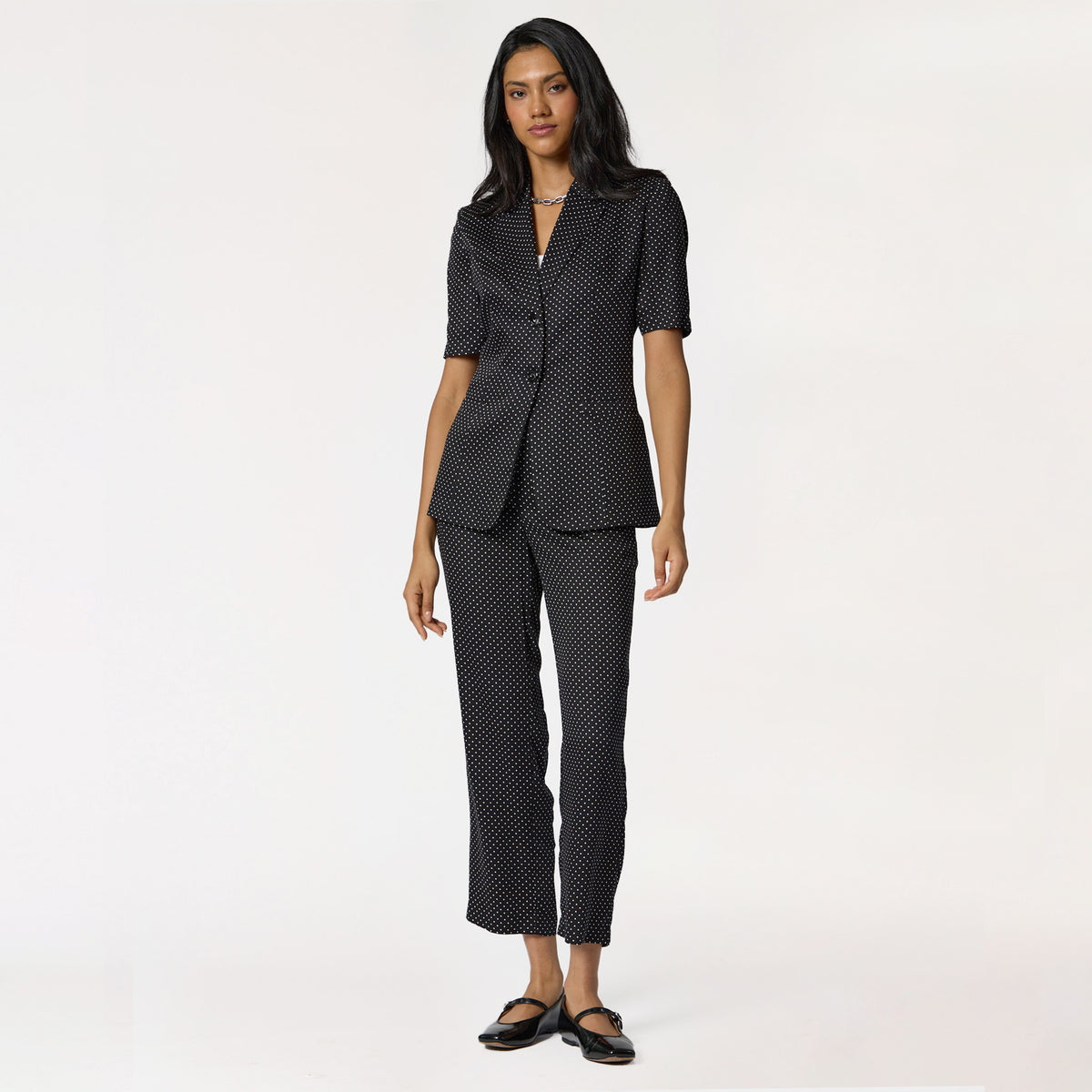 Pantalón Negro de Puntos