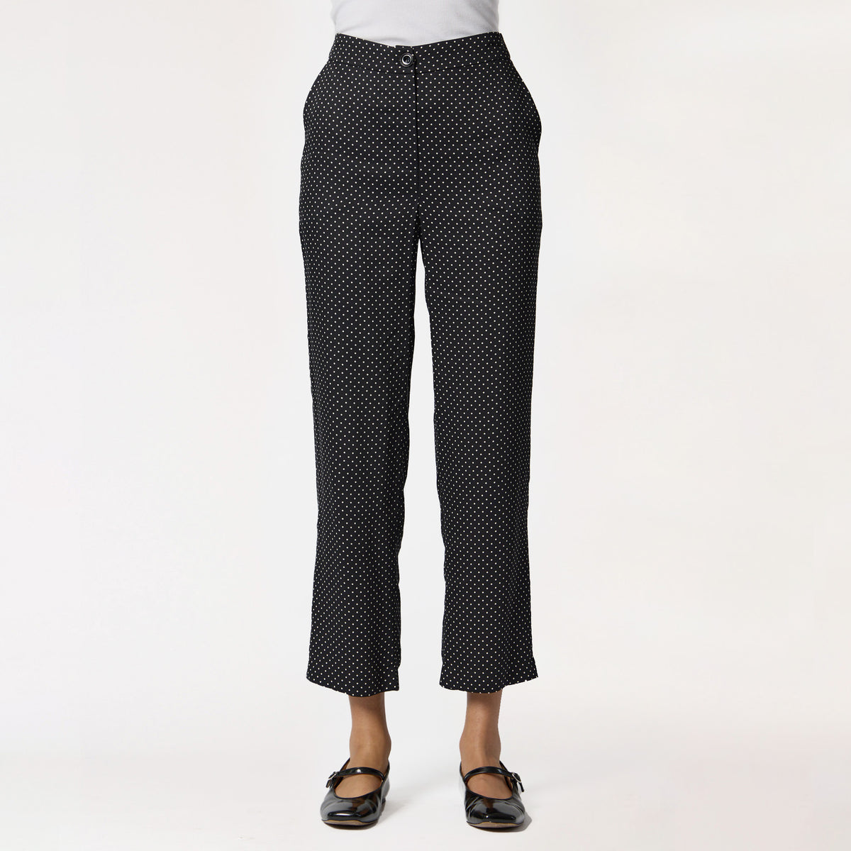 Pantalón Negro de Puntos
