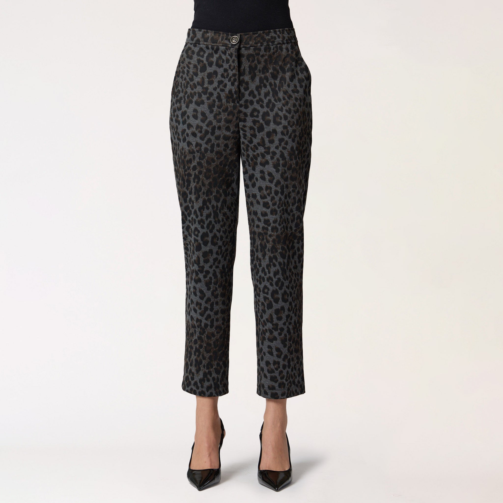 Pantalón Gris Animal Print