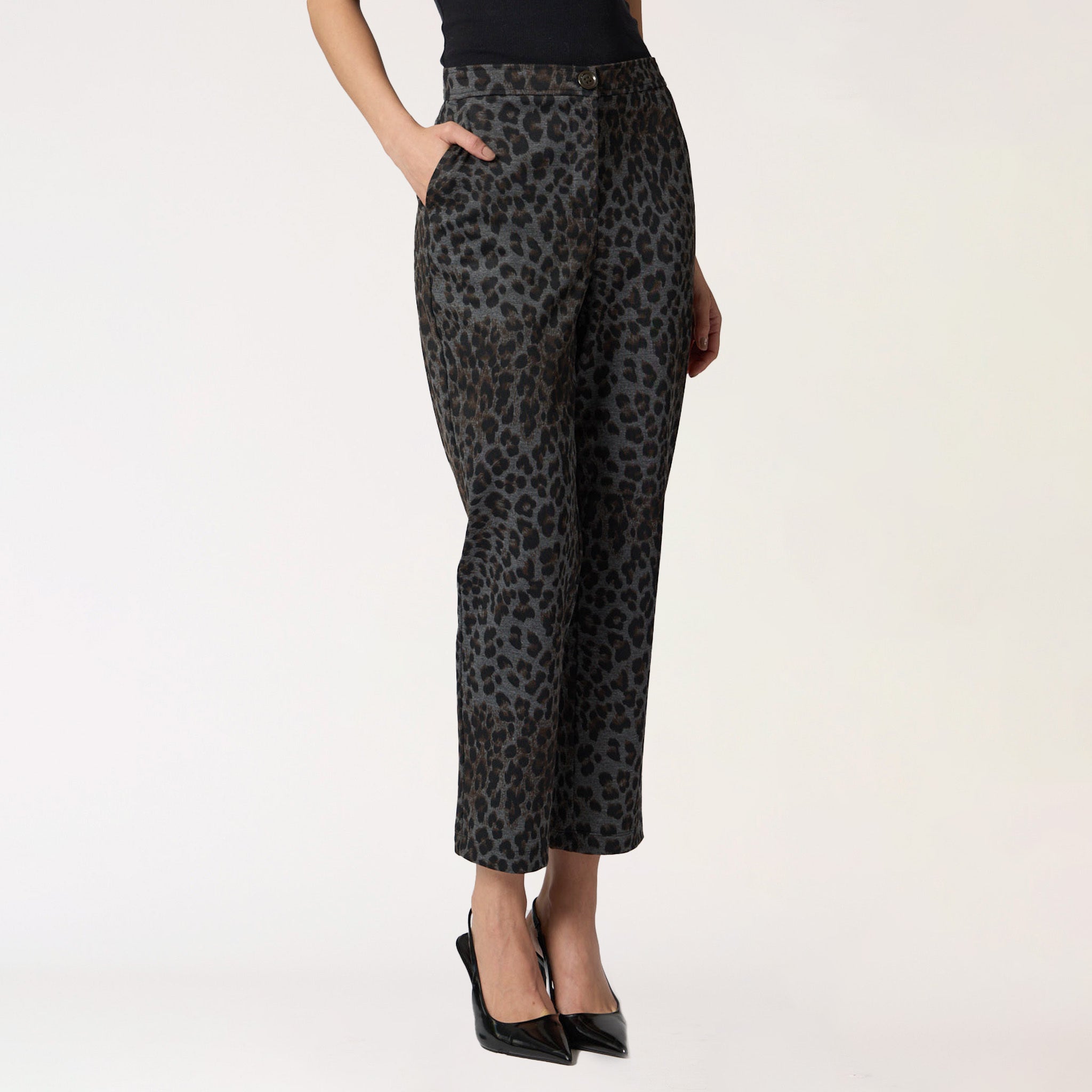 Pantalón Gris Animal Print
