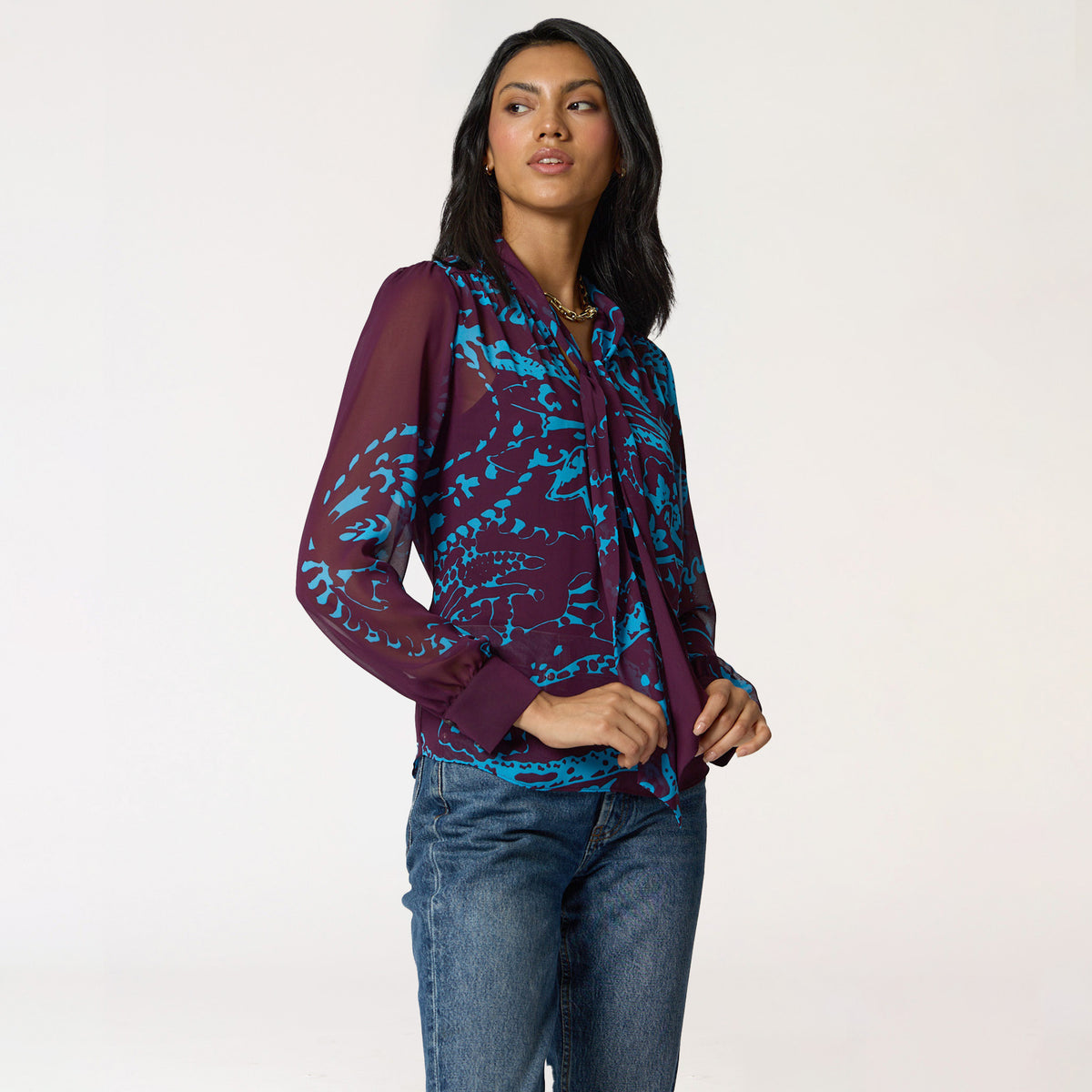 Blusa Vino Estampada