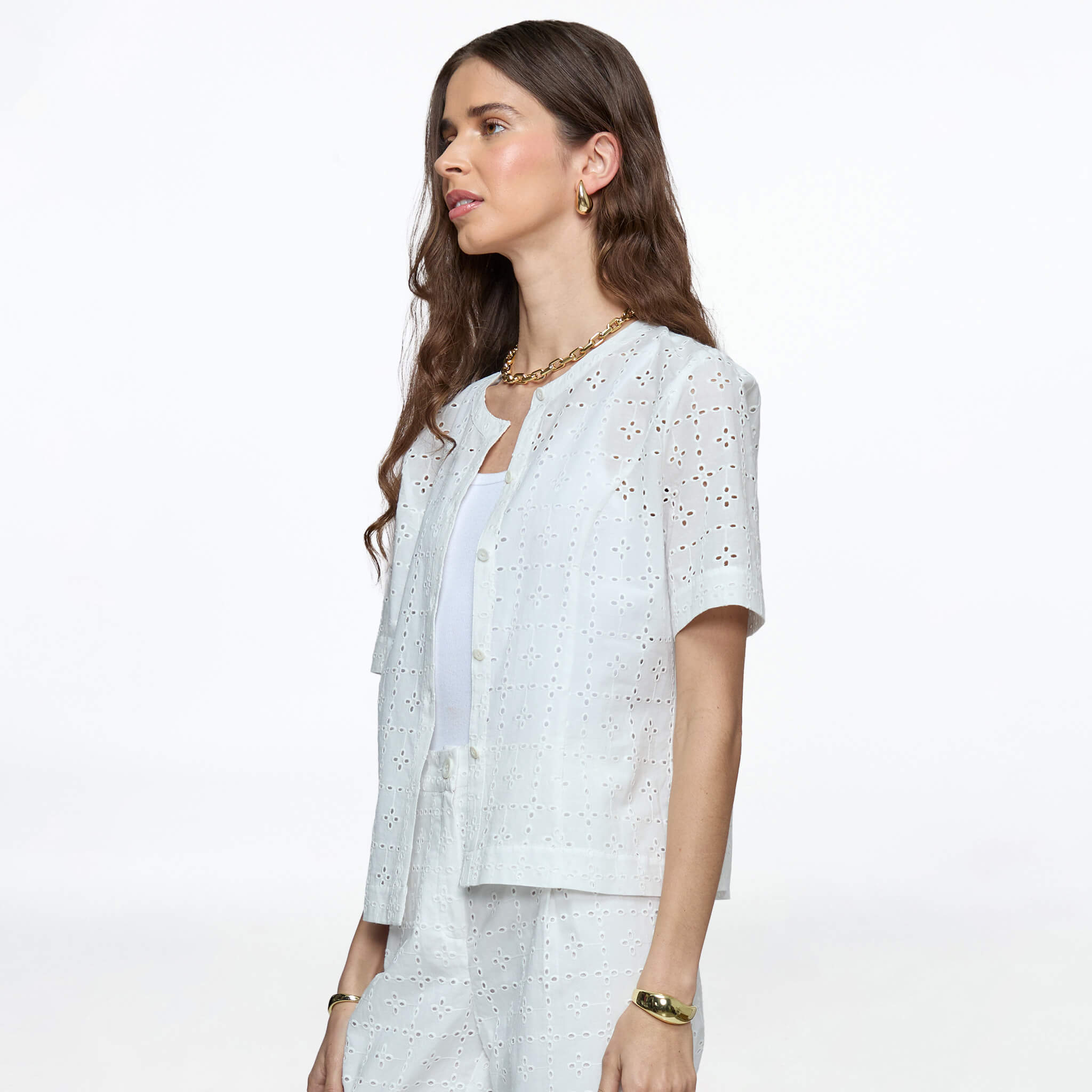 Blusa blanca con textura