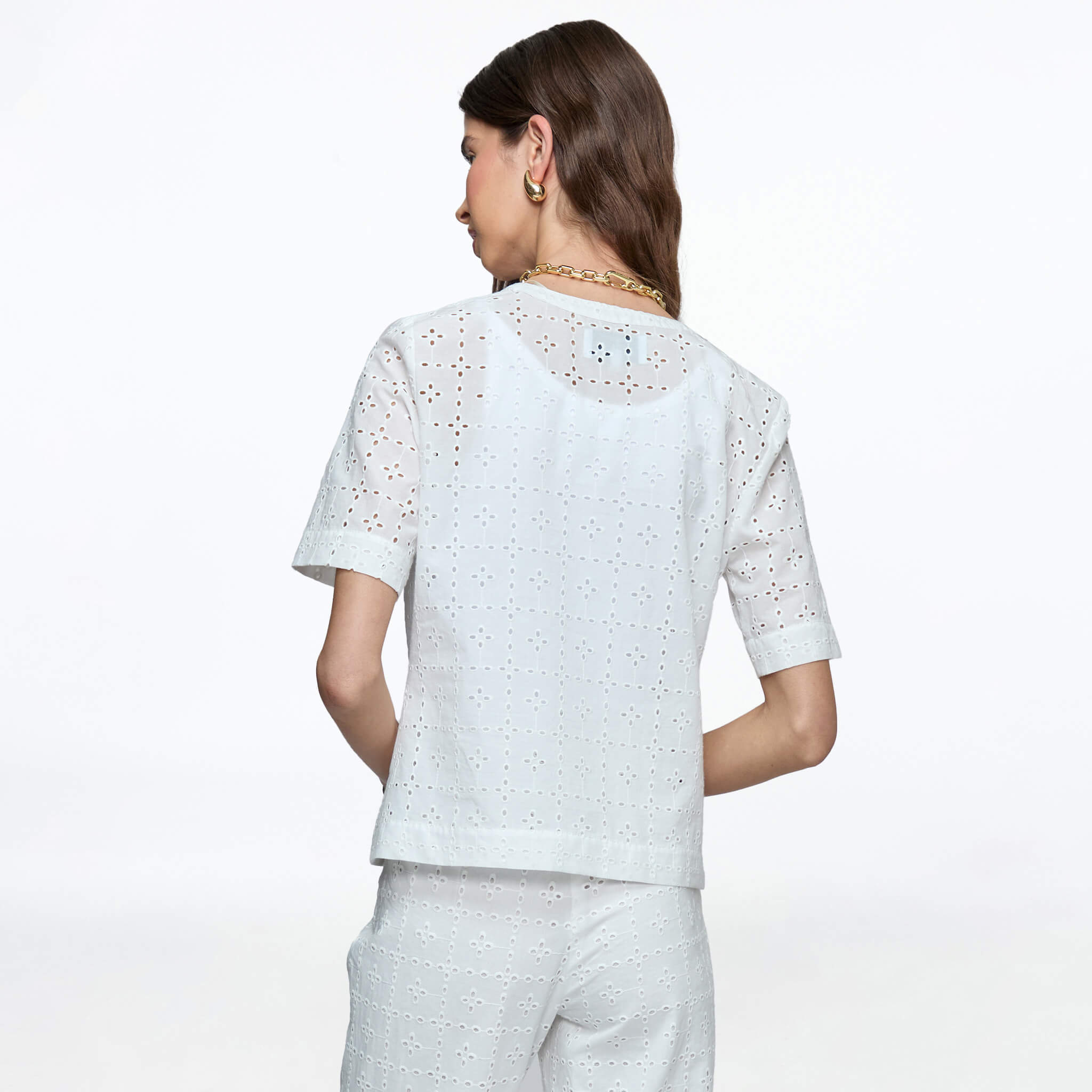 Blusa blanca con textura