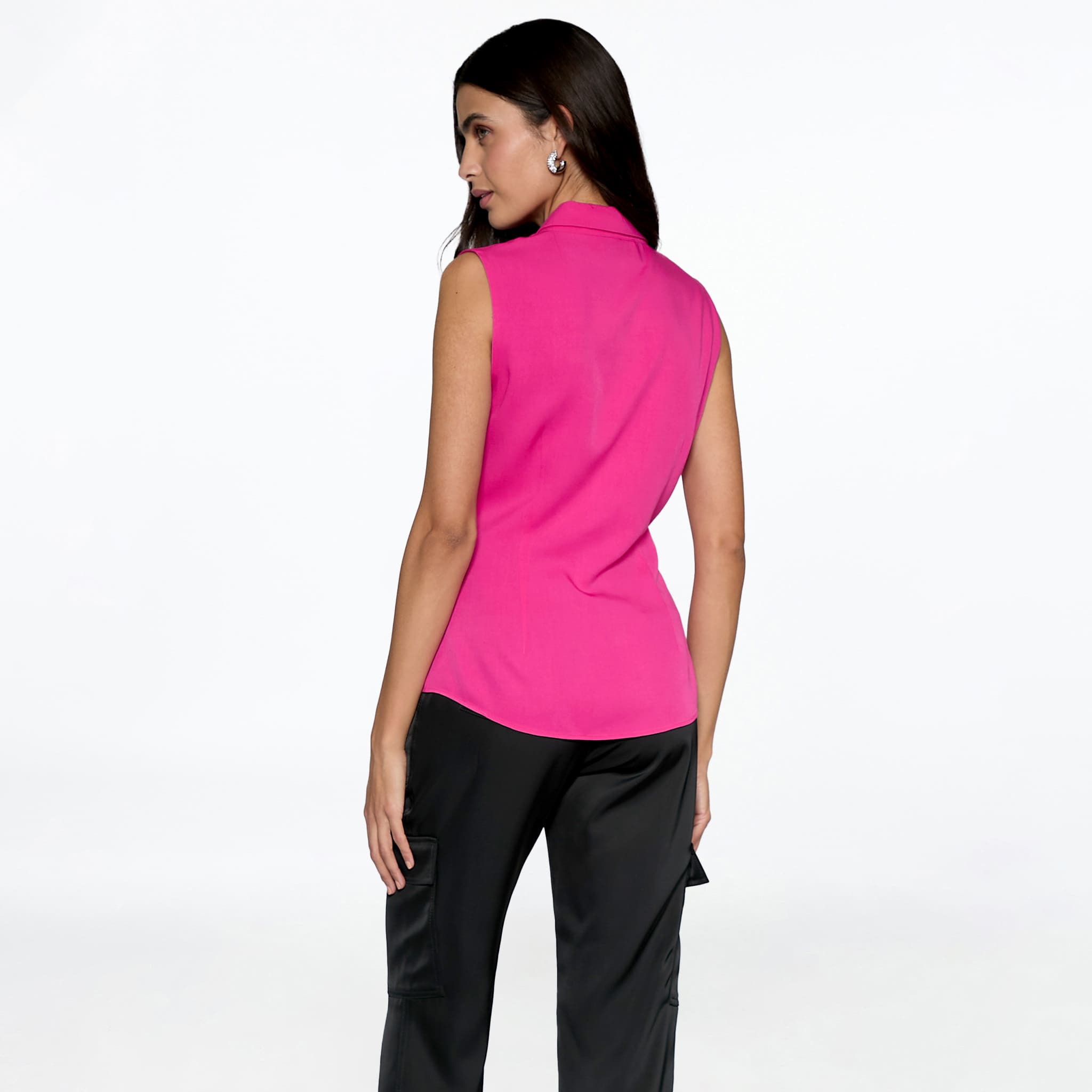 Blusa fucsia con gotas al frente