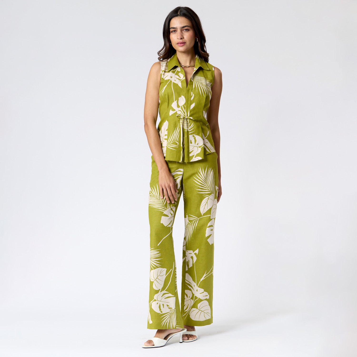 Blusa Verde Estampada