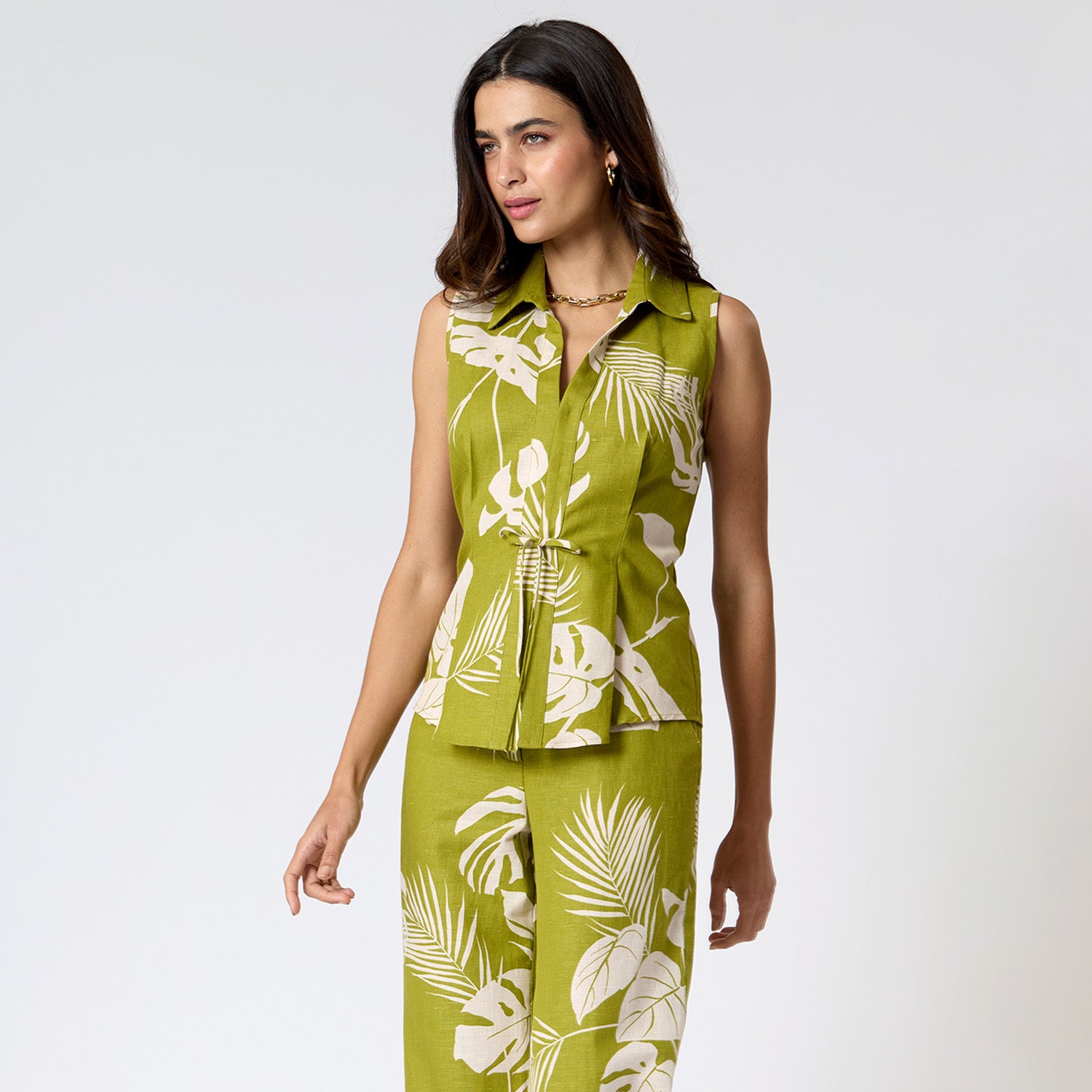 Blusa Verde Estampada