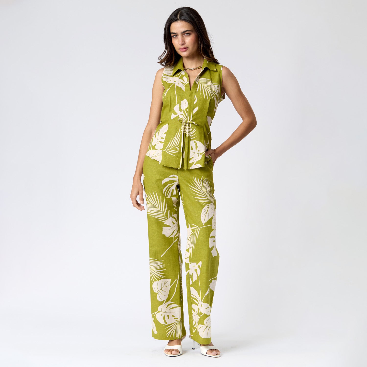 Pantalón Verde Estampado