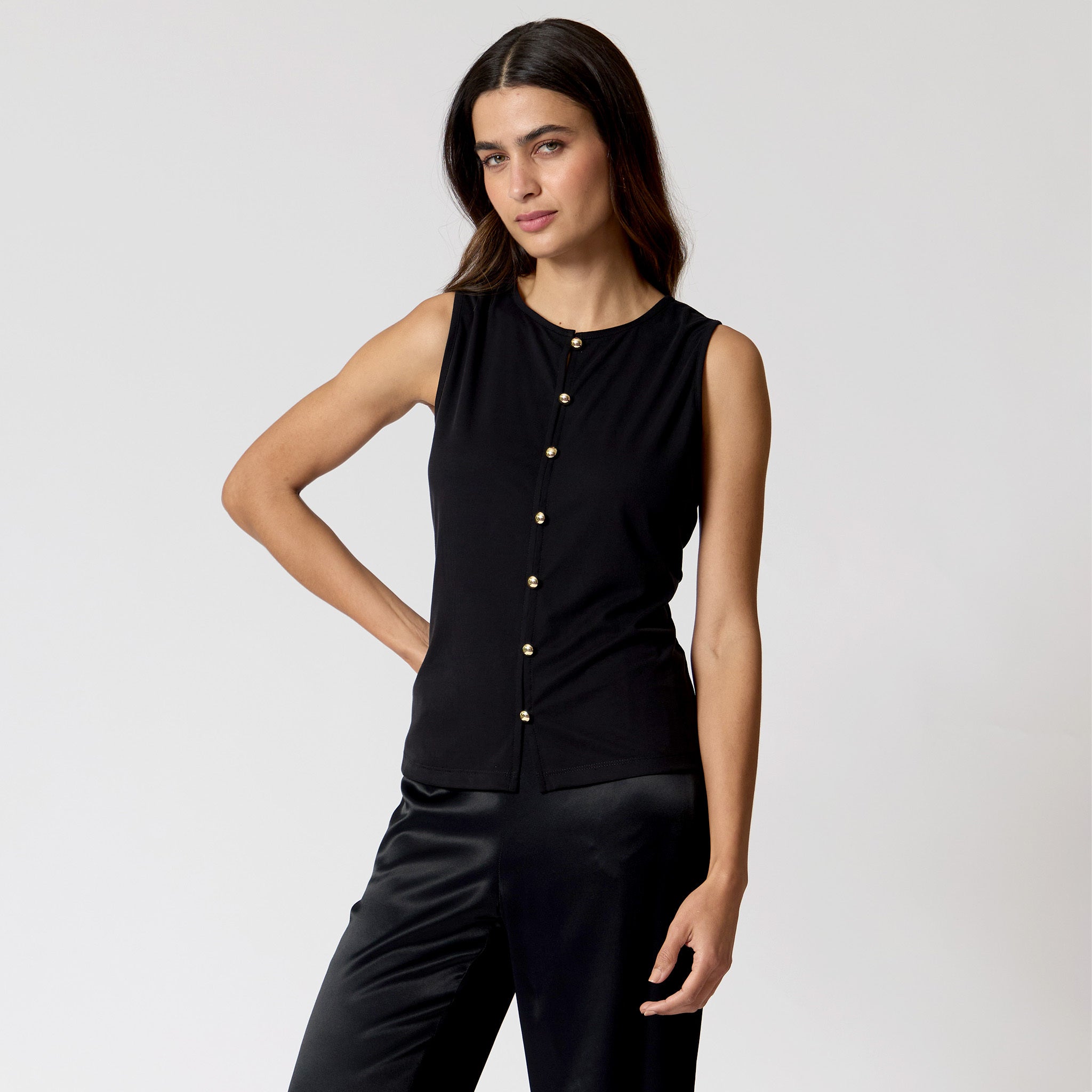 Blusa Negra con Botones