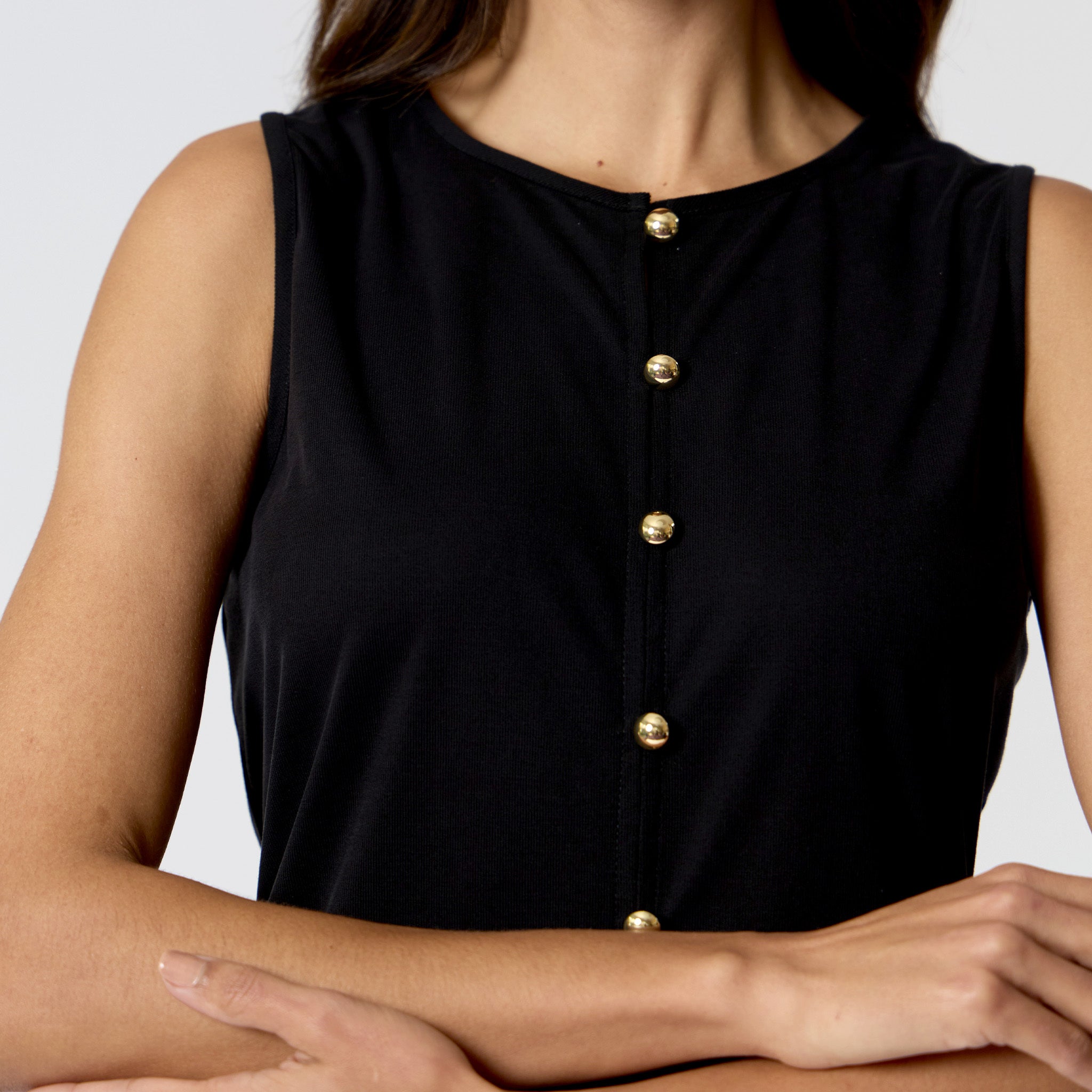 Blusa Negra con Botones