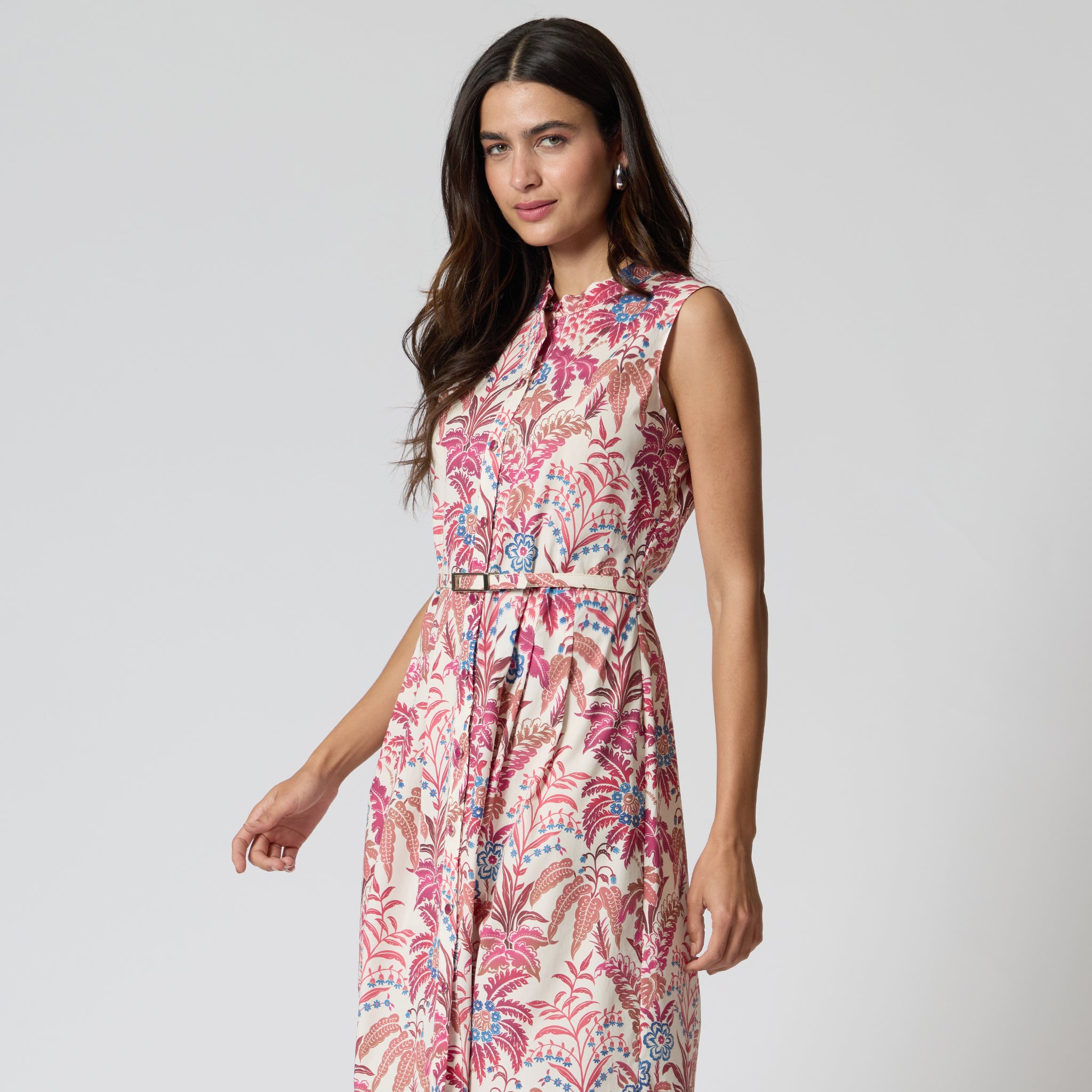 Vestido Estampado con Cinturón