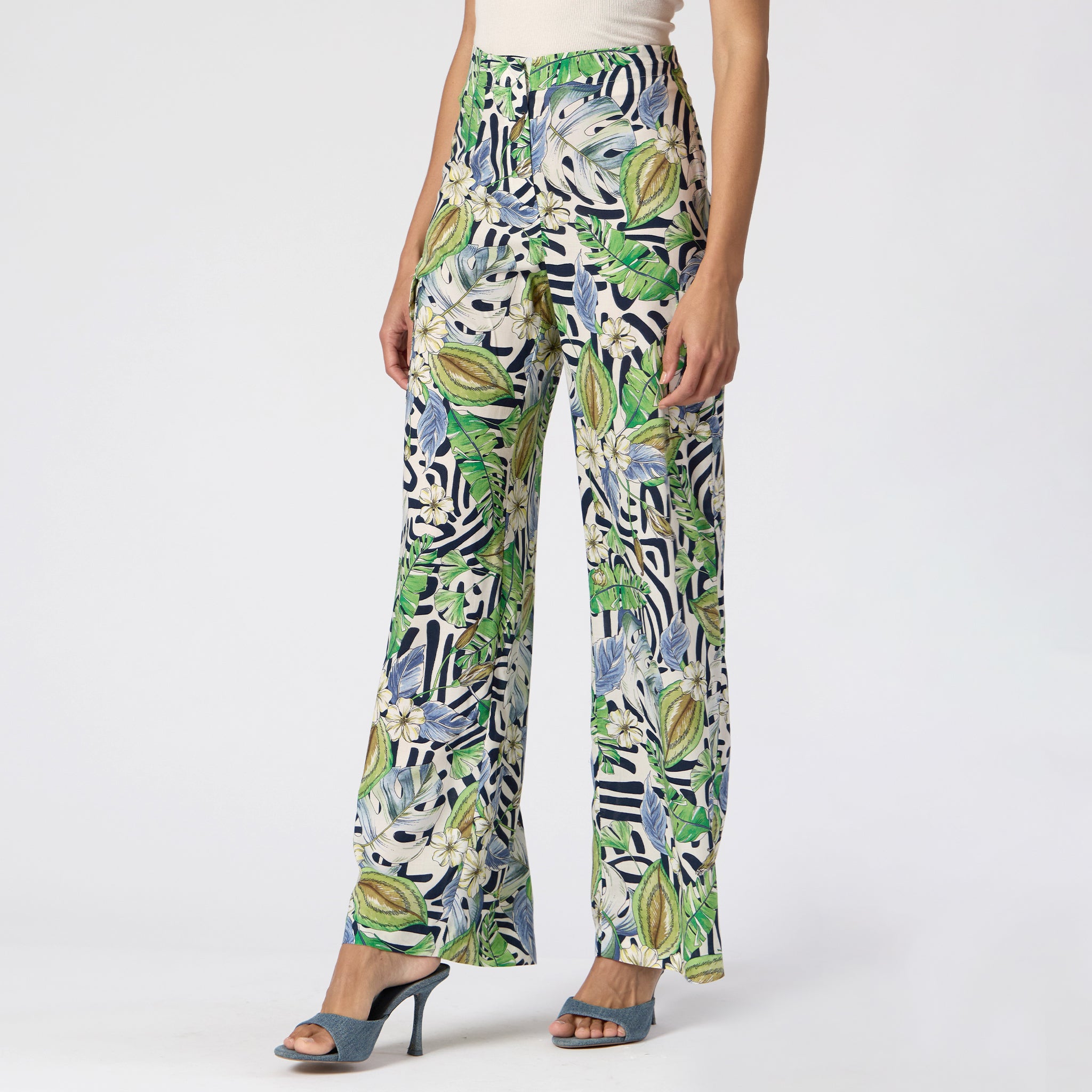 Pantalón Hueso Estampado