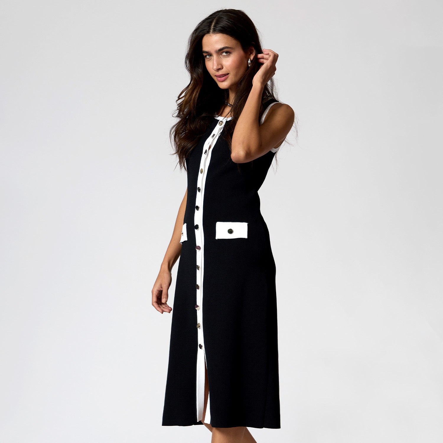 Vestido de Punto Largo Negro