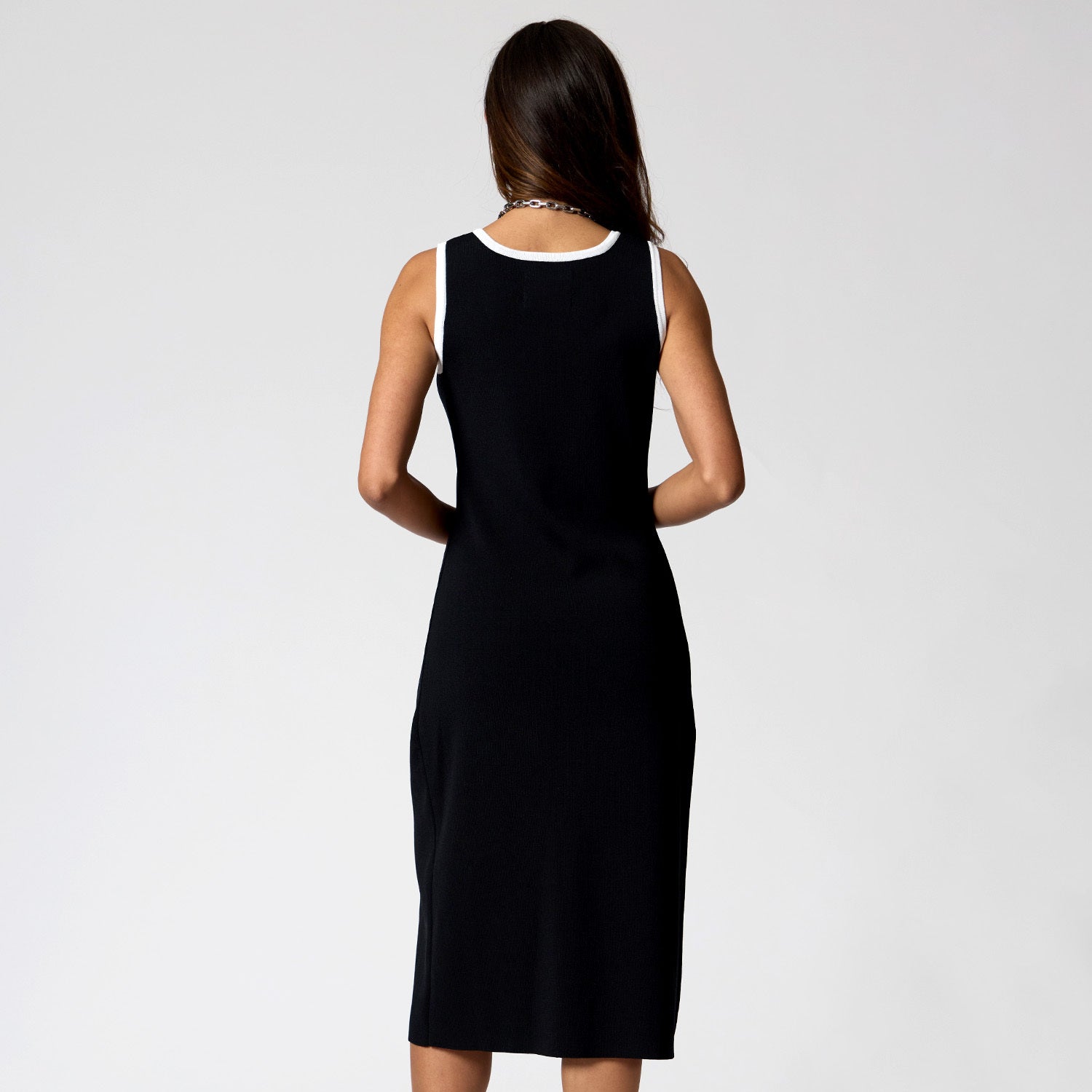 Vestido de Punto Largo Negro