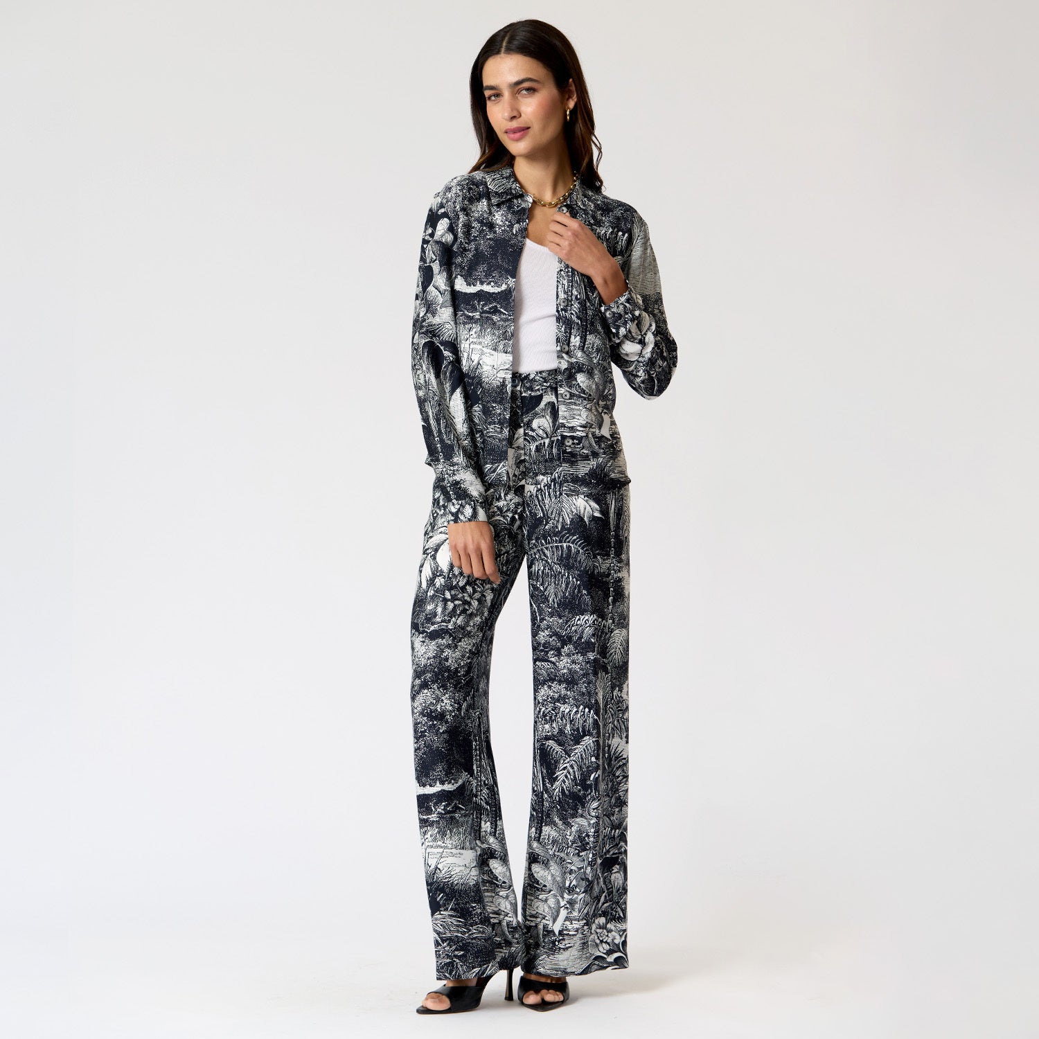 Pantalón Negro estampado