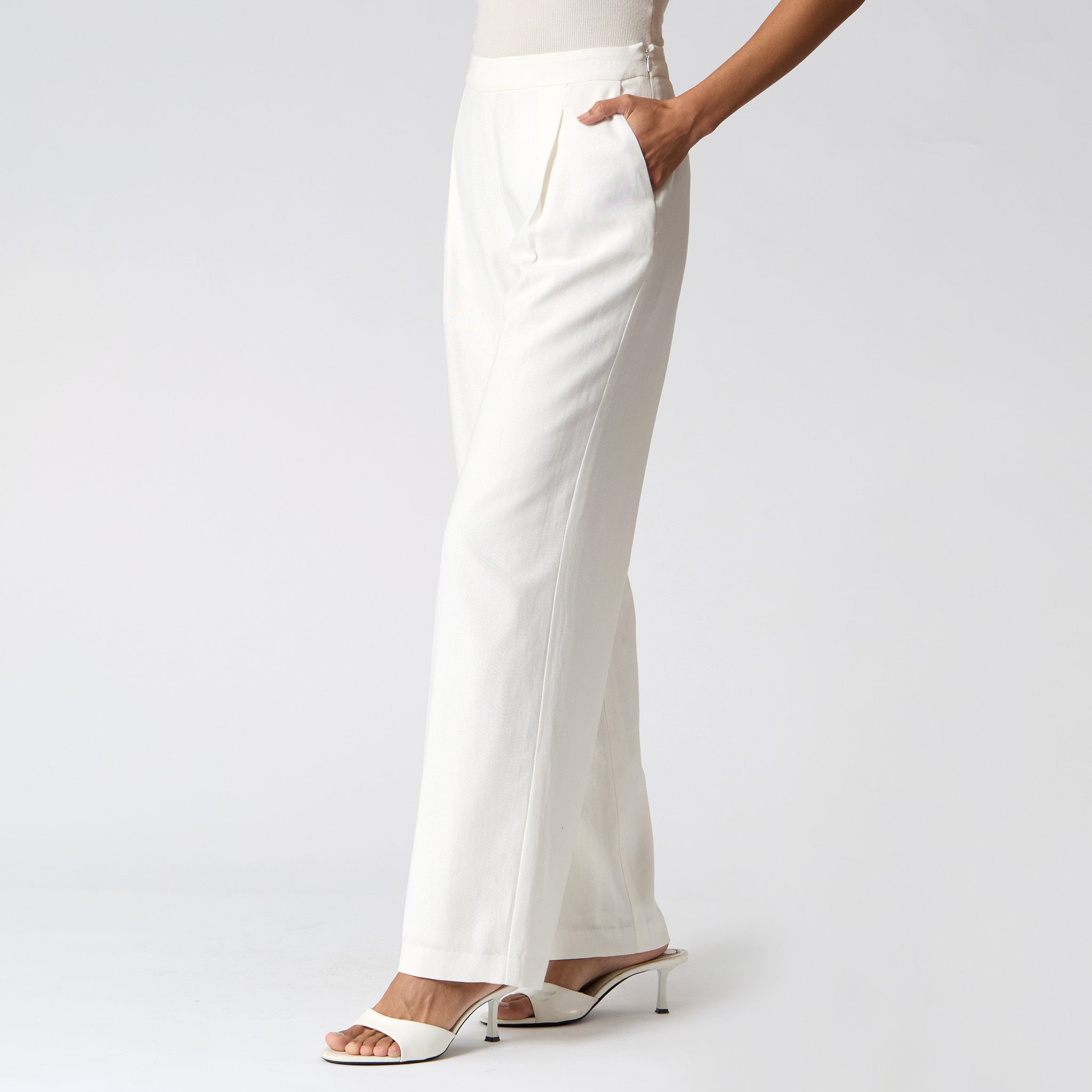 Pantalón Blanco Liso