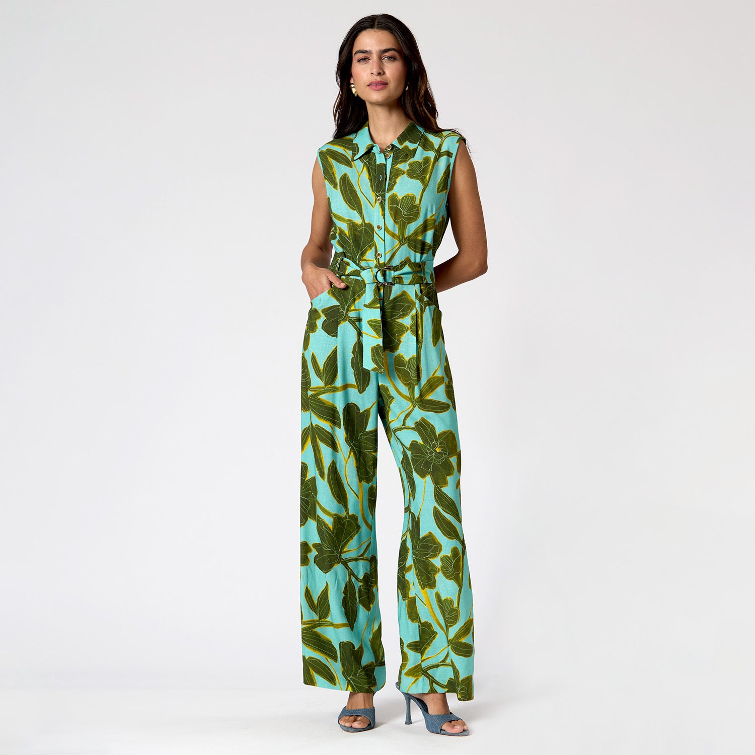 Jumpsuit Verde Estampado