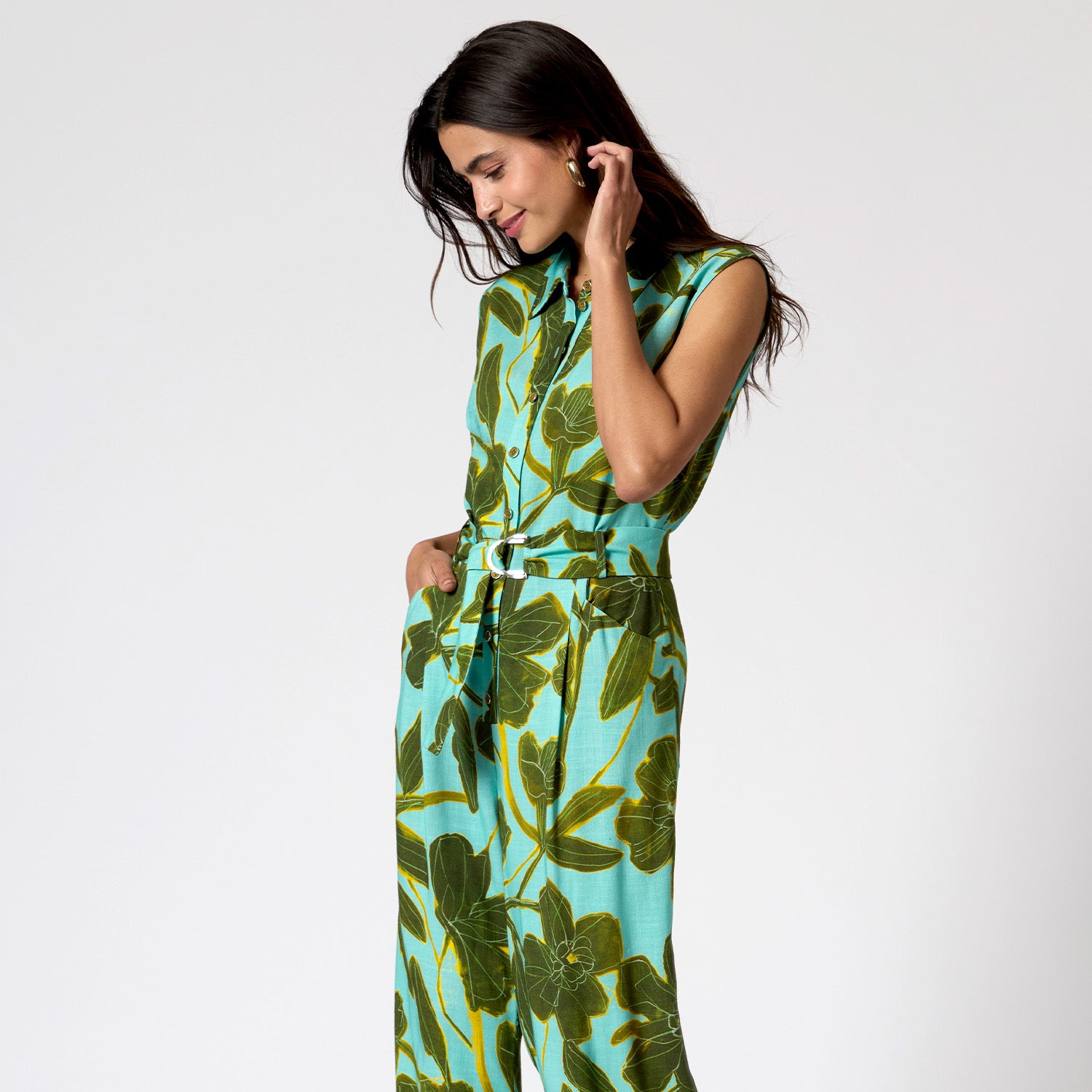 Jumpsuit Verde Estampado