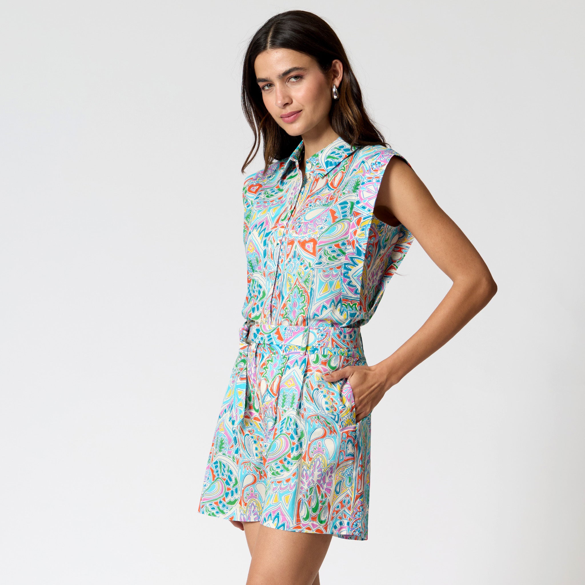 Blusa Azul Estampada