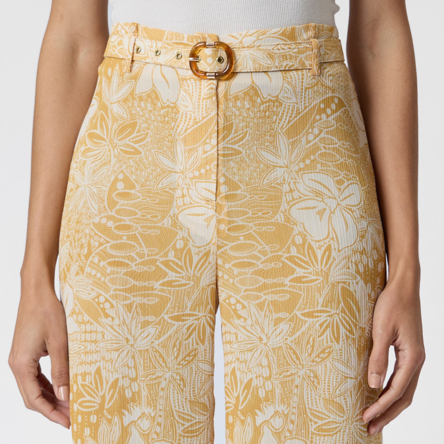 Pantalón Amarillo Estampado