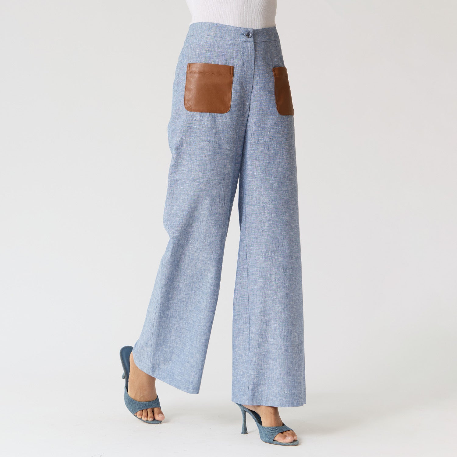 Pantalón Jaspeado Azul