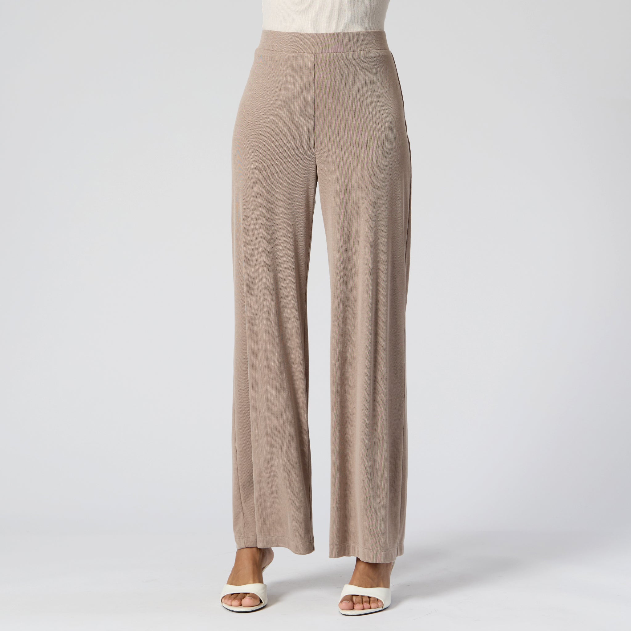 Pantalón Acanalado Beige