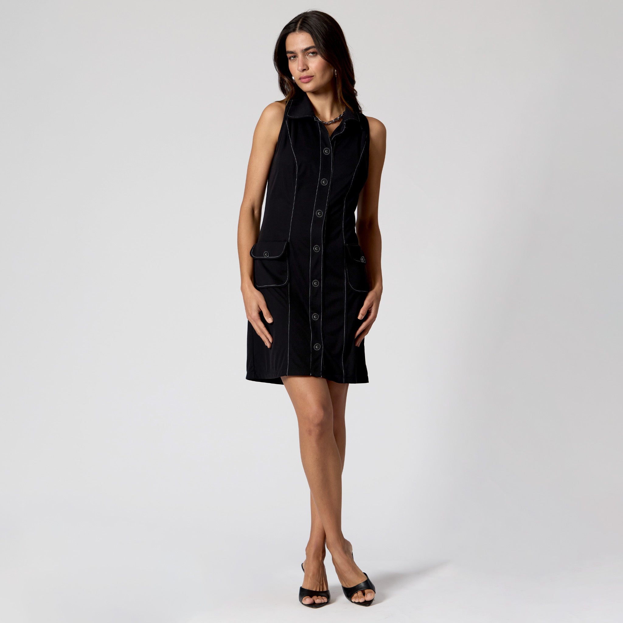 Vestido Negro Corte Halter