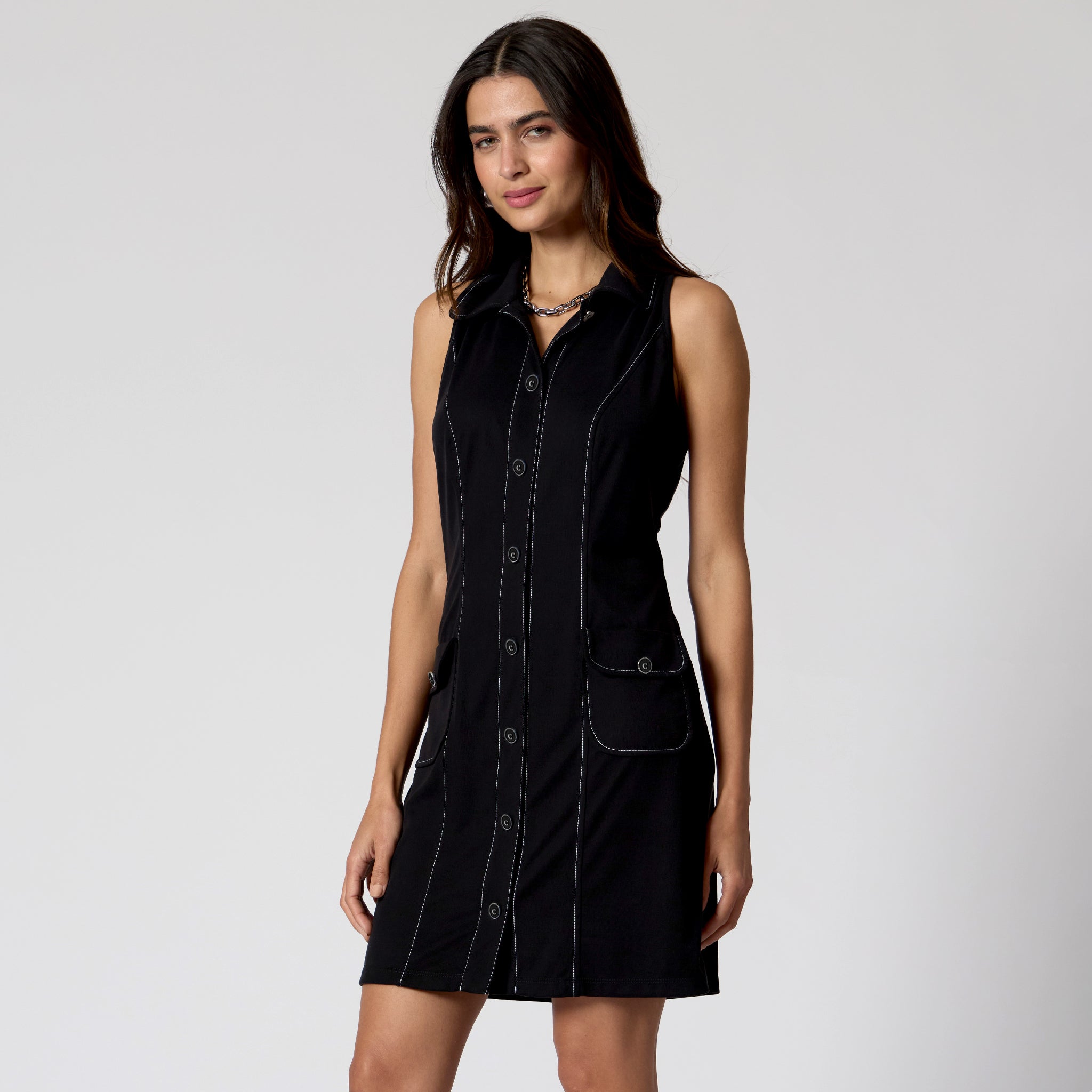 Vestido Negro Corte Halter