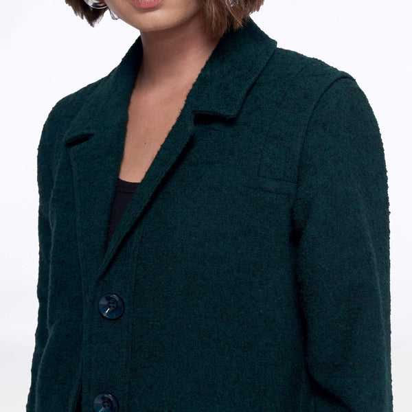 Abrigo verde de lana