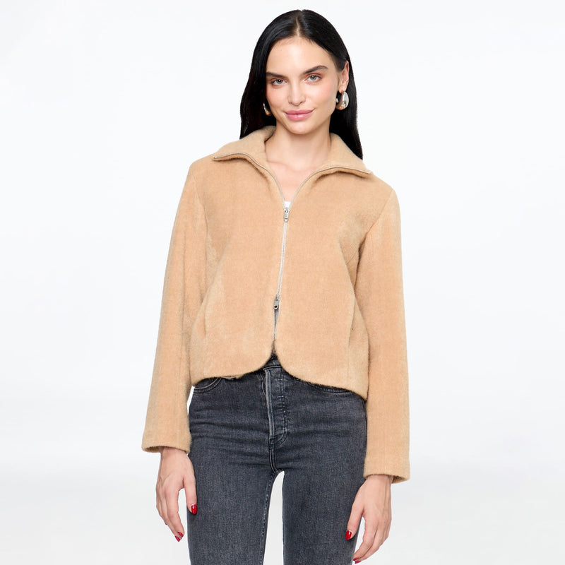 Saco camel corto