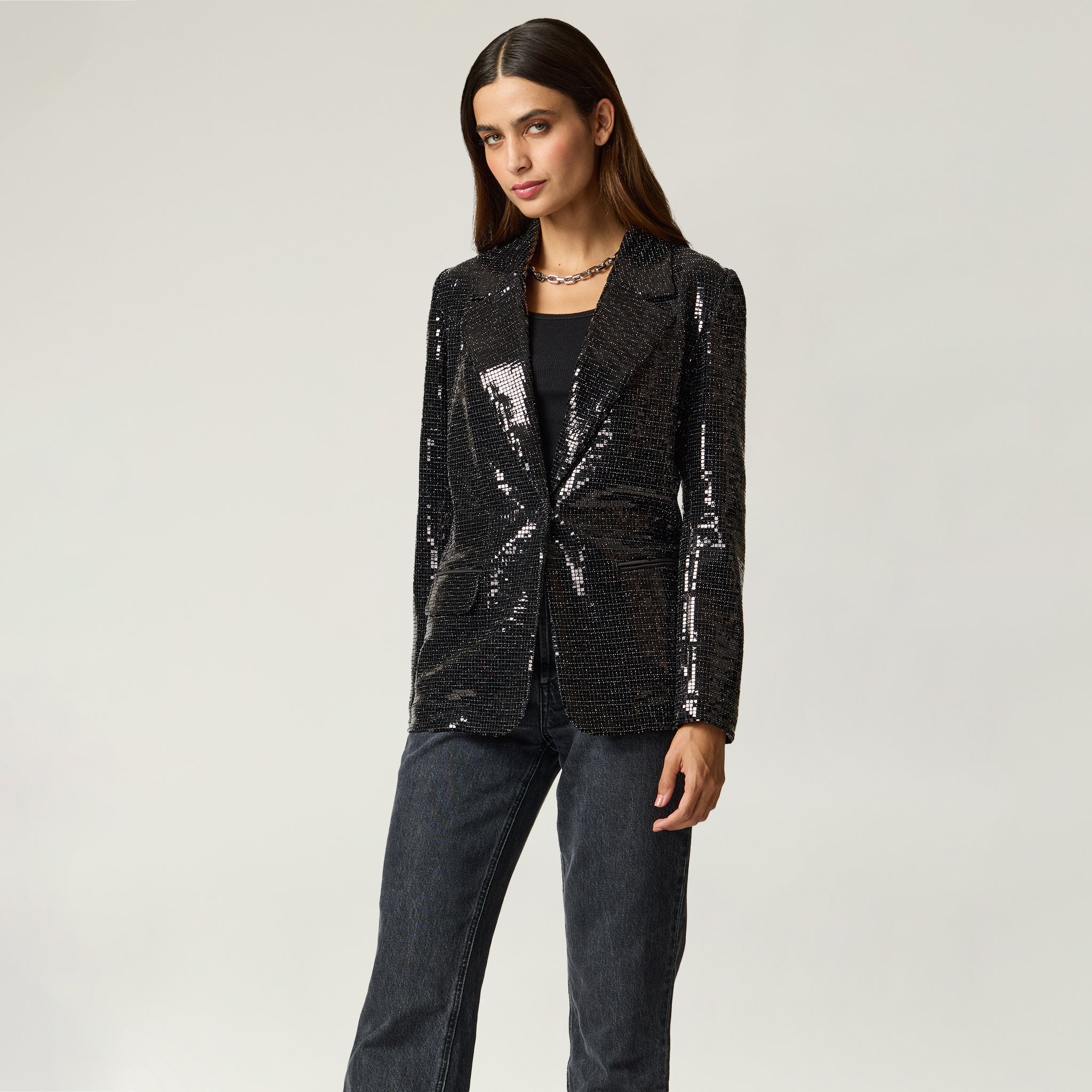 Blazer Negro Lentejuelas