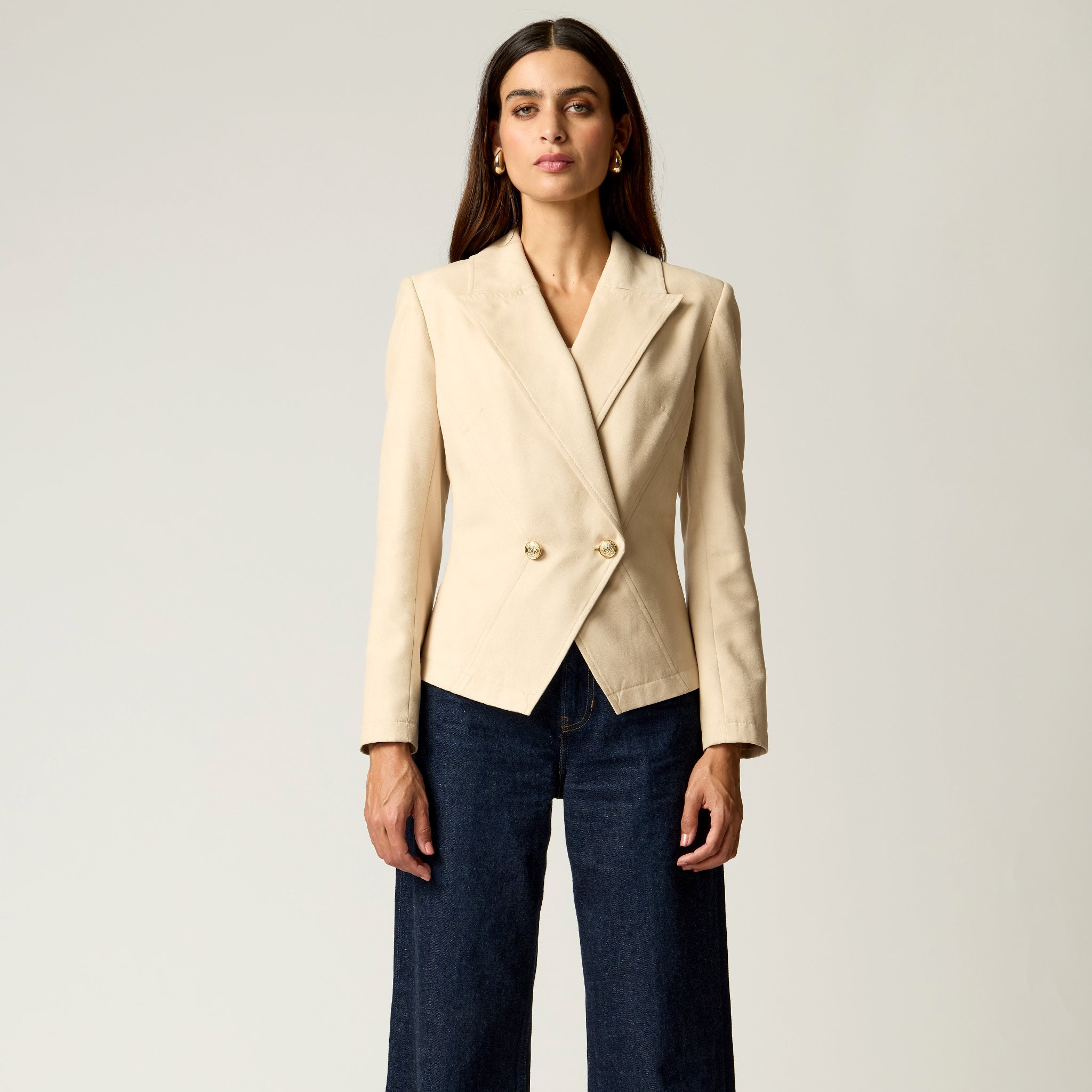 Saco Beige Gamuza