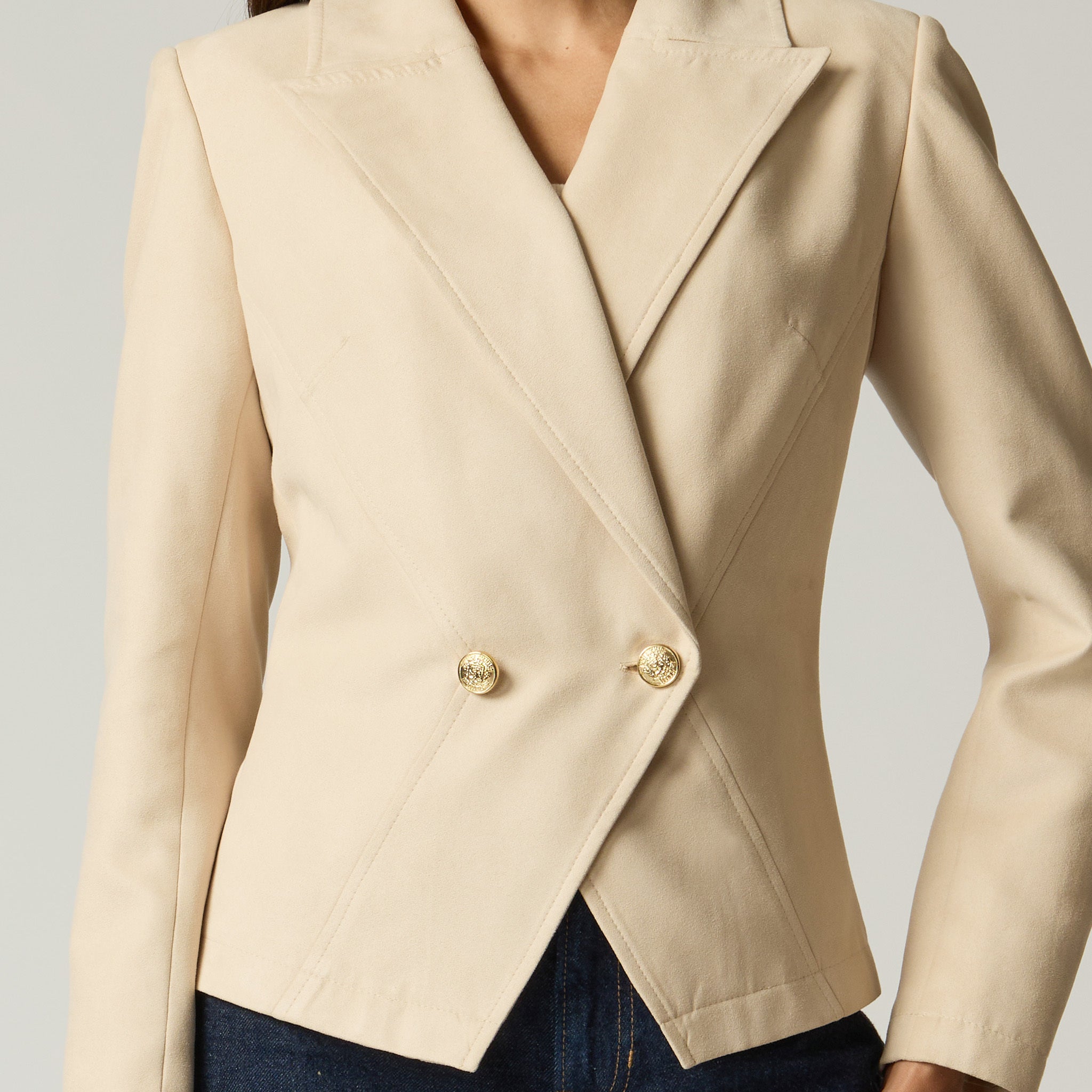 Saco Beige Gamuza