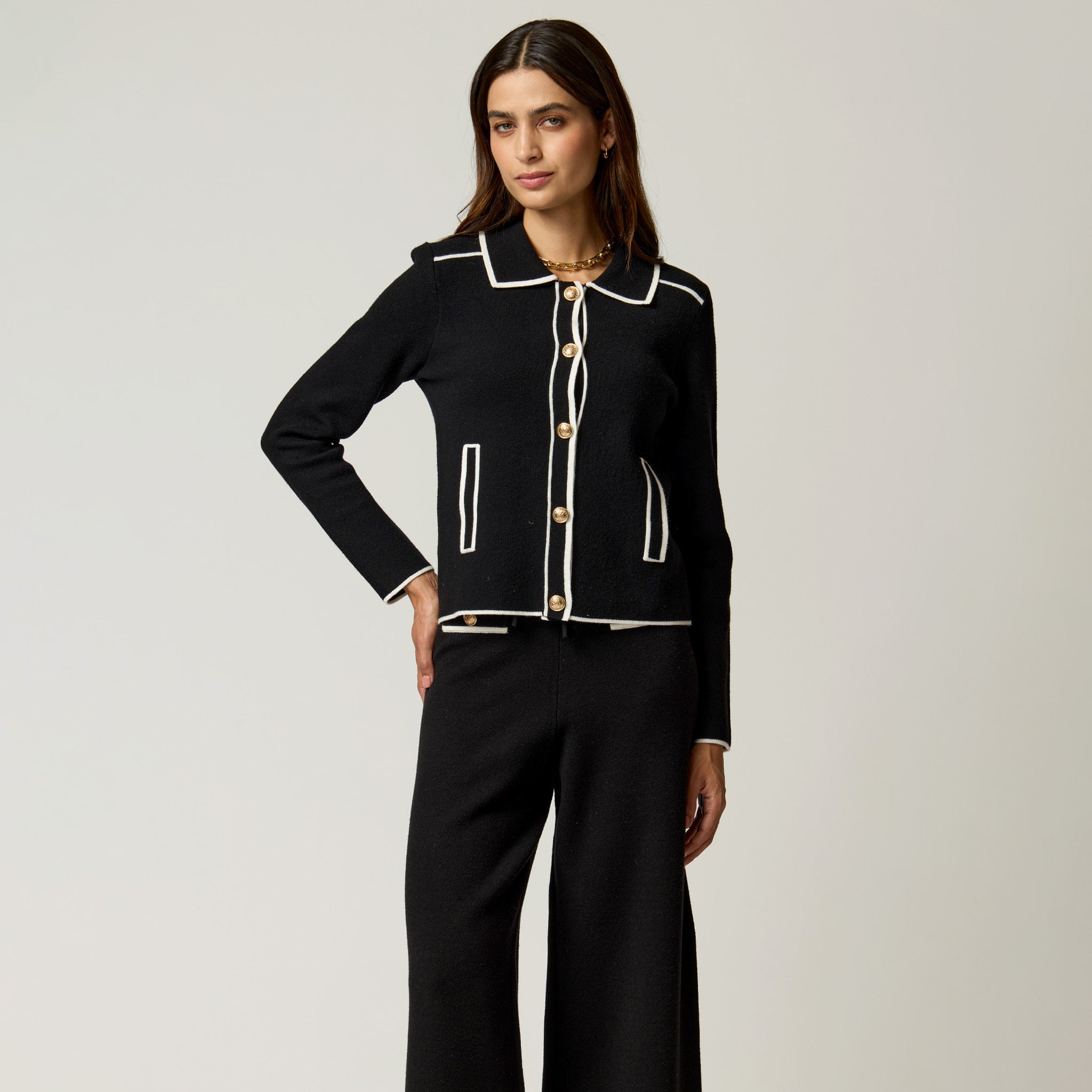 Suéter Negro de Punto