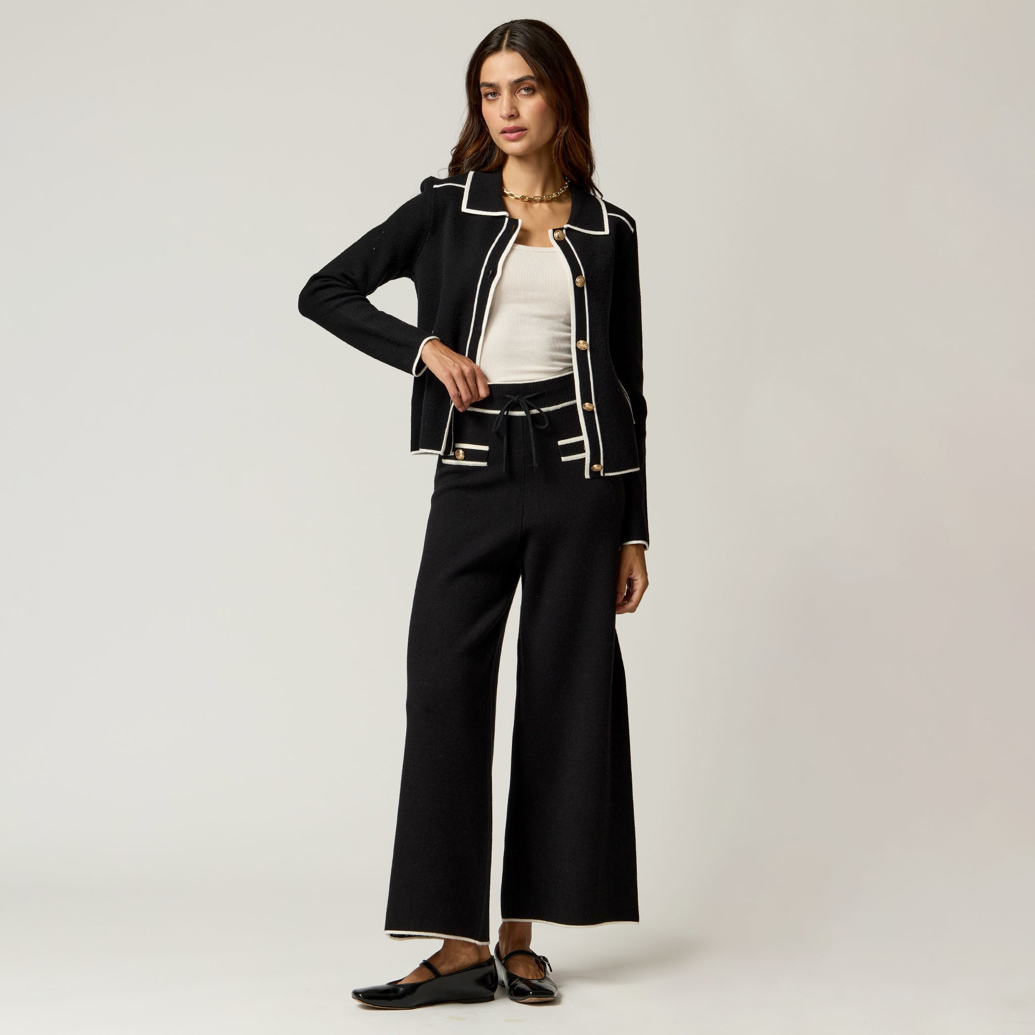 Pantalón Negro de Punto