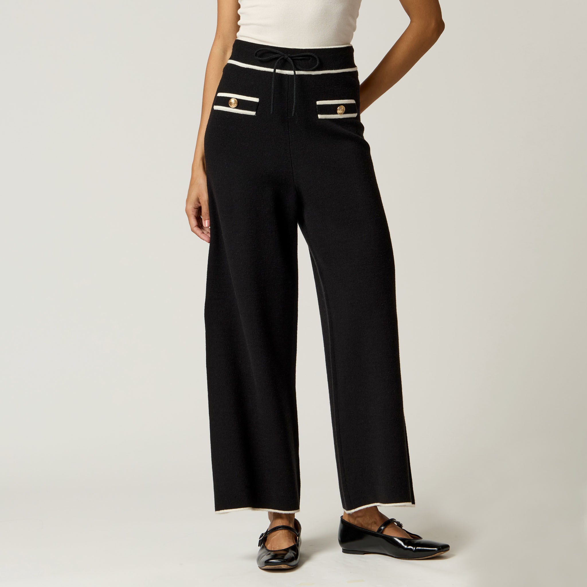 Pantalón Negro de Punto