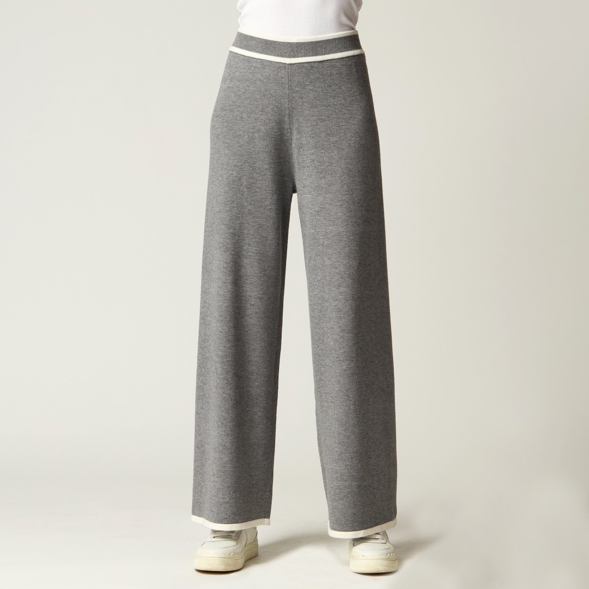 Pantalon Gris Punto con Elastico