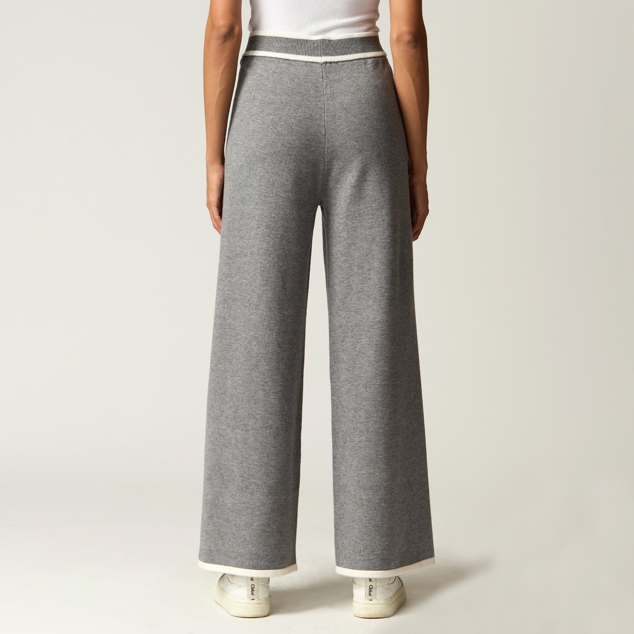 Pantalon Gris Punto con Elastico