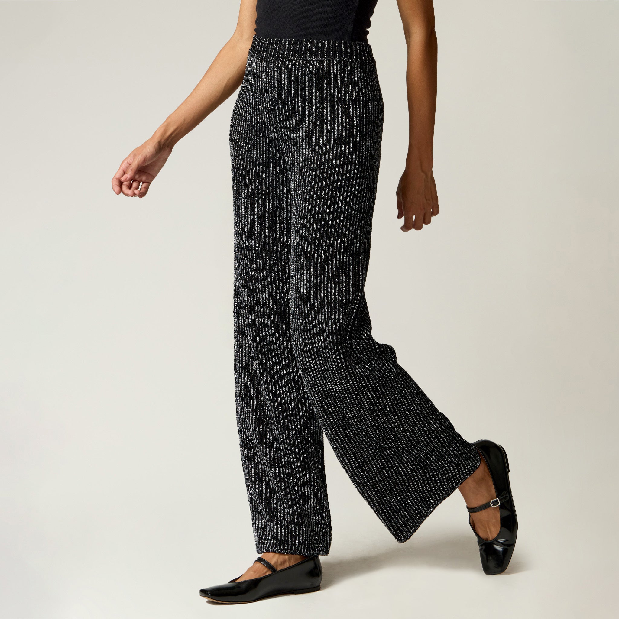 Pantalón Negro Lurex Elastico