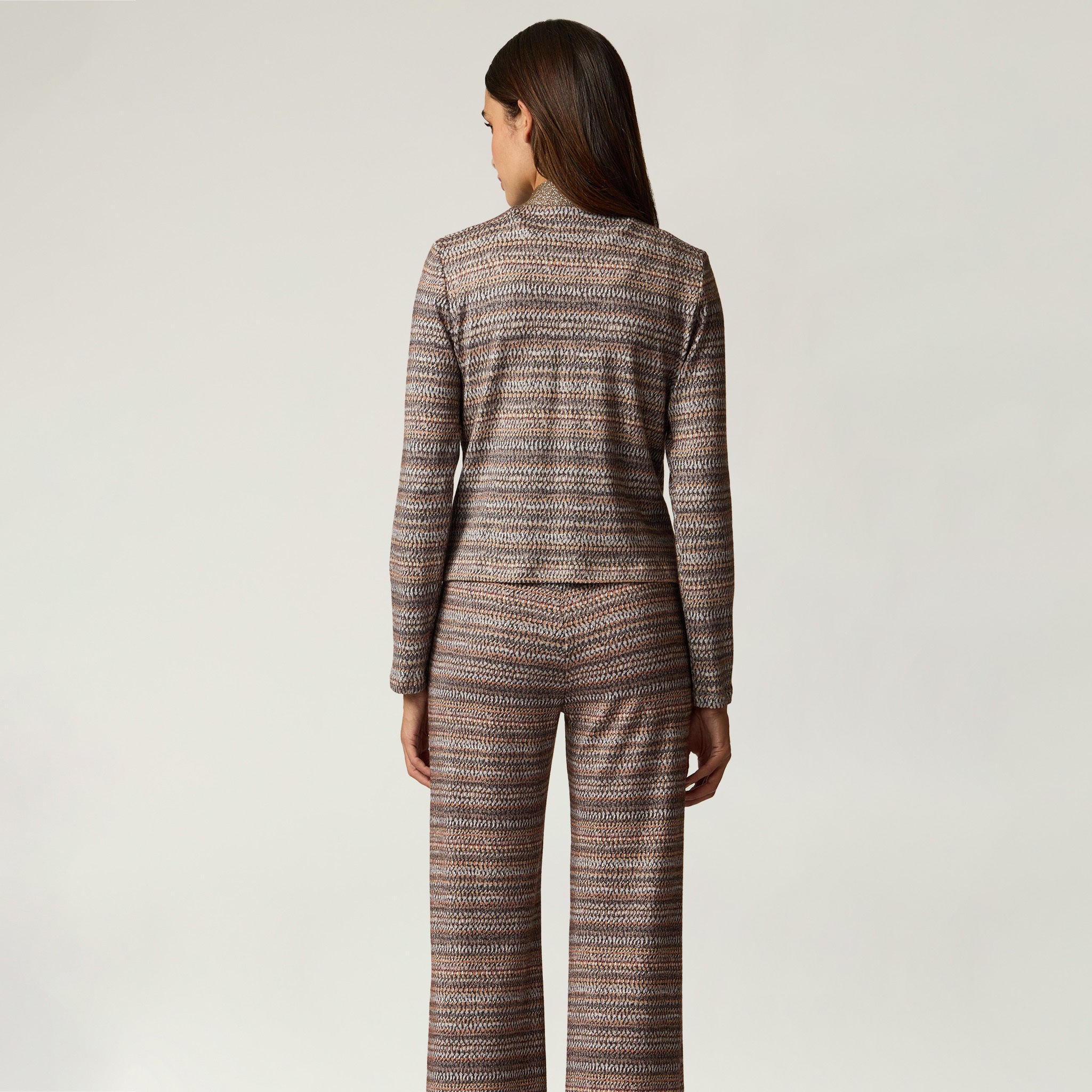 Suéter Café Estampado con Lurex Mujer