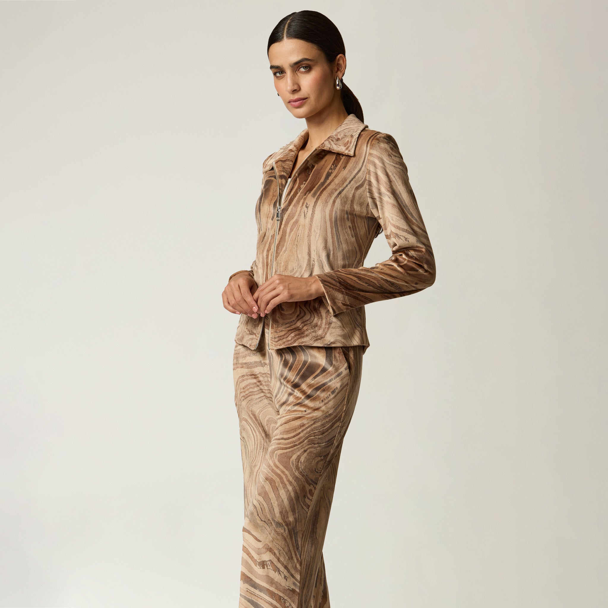 Chamarra Terciopelo Beige