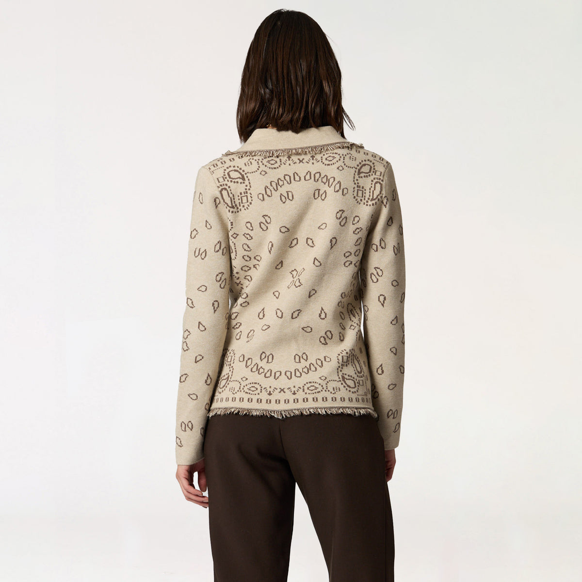 Suéter Beige Estampado